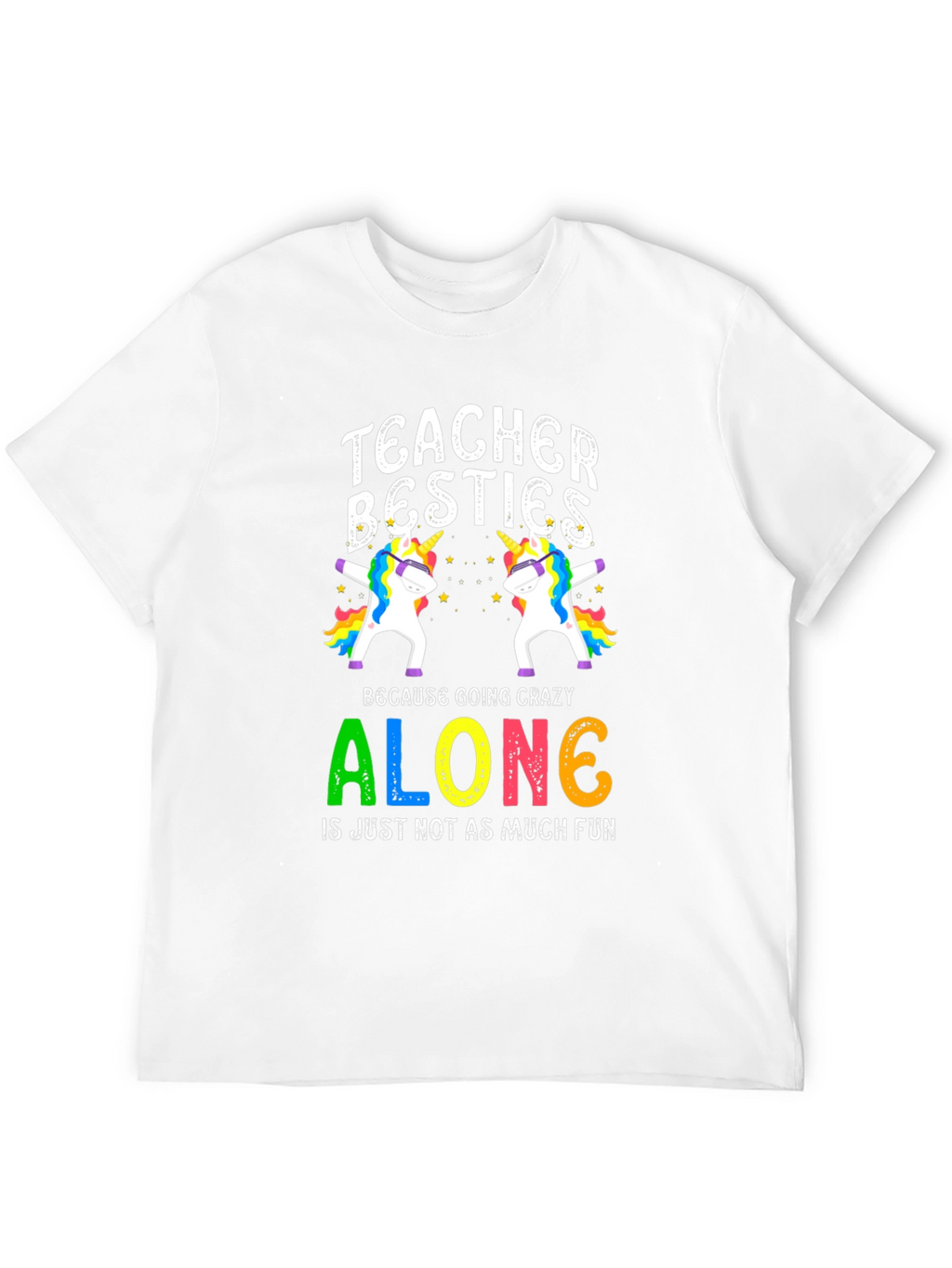 Teacher Besties Unicorn Graphic T-Shirt