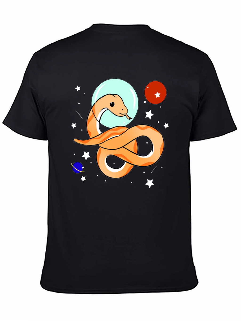 Space Snake Graphic Tee - Funky Universe Design