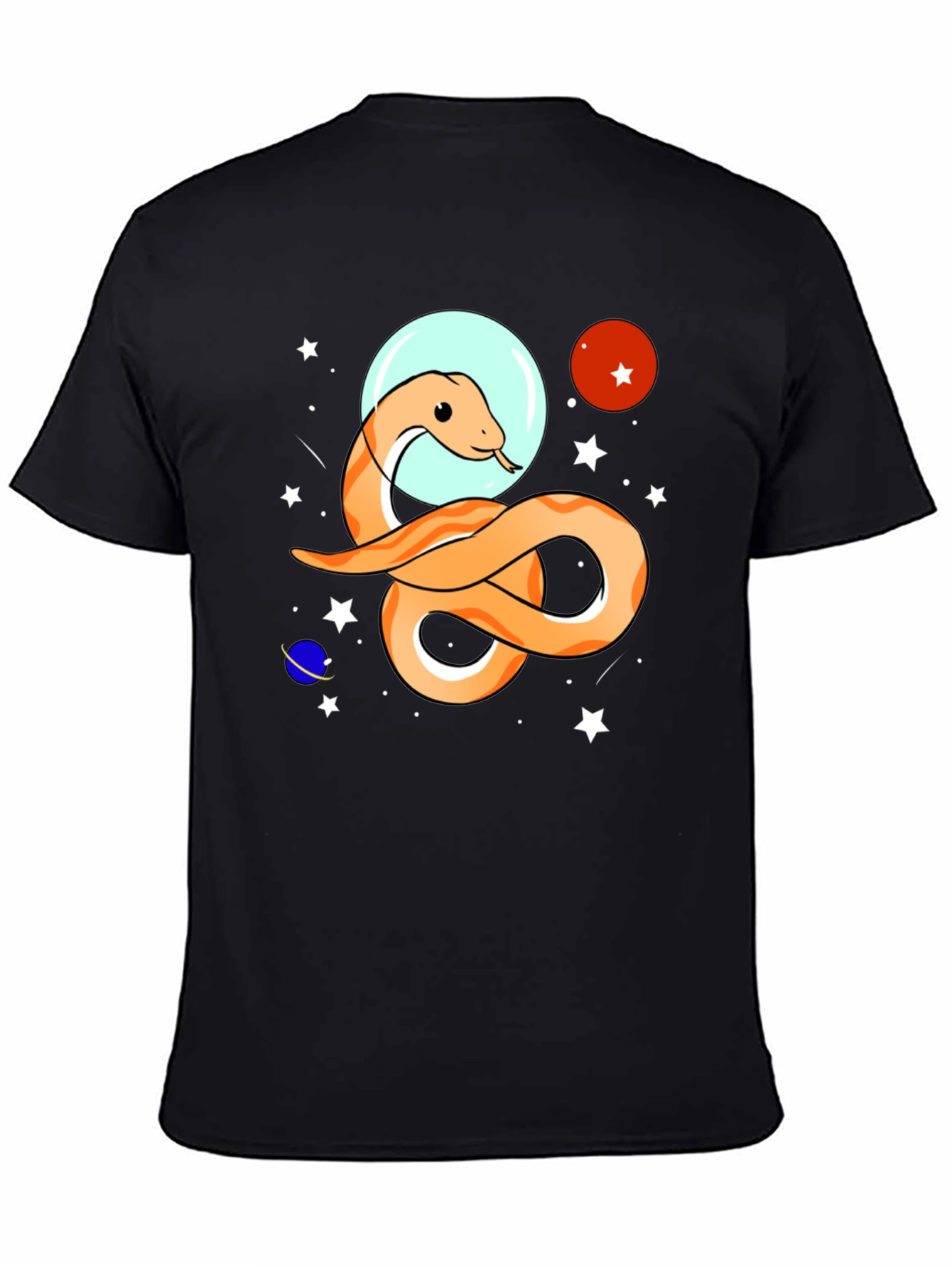 Space Snake Graphic Tee - Funky Universe Design