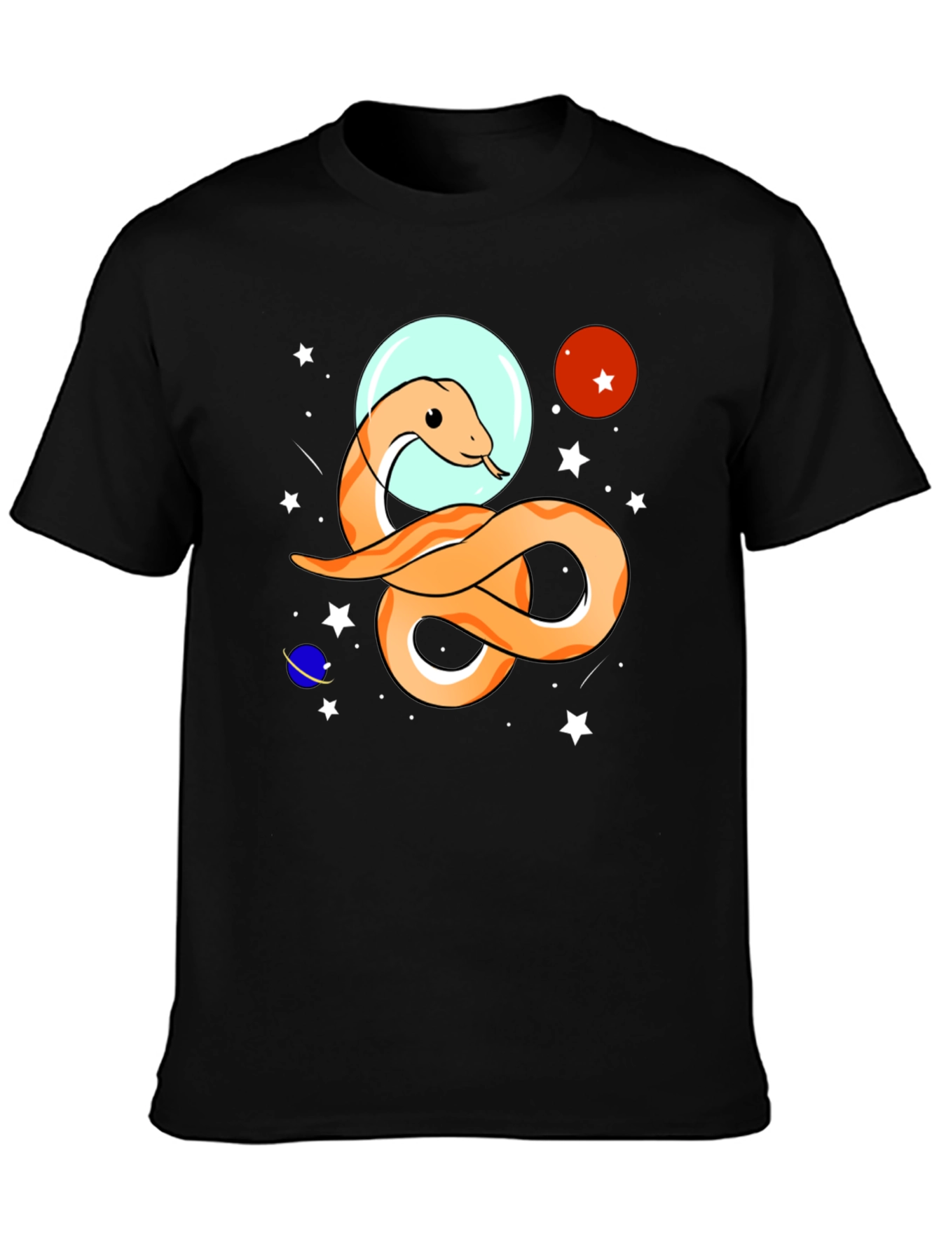 Space Snake Graphic Tee - Funky Universe Design