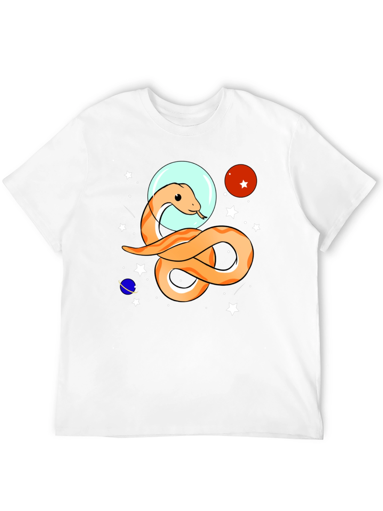 Space Snake Graphic Tee - Funky Universe Design