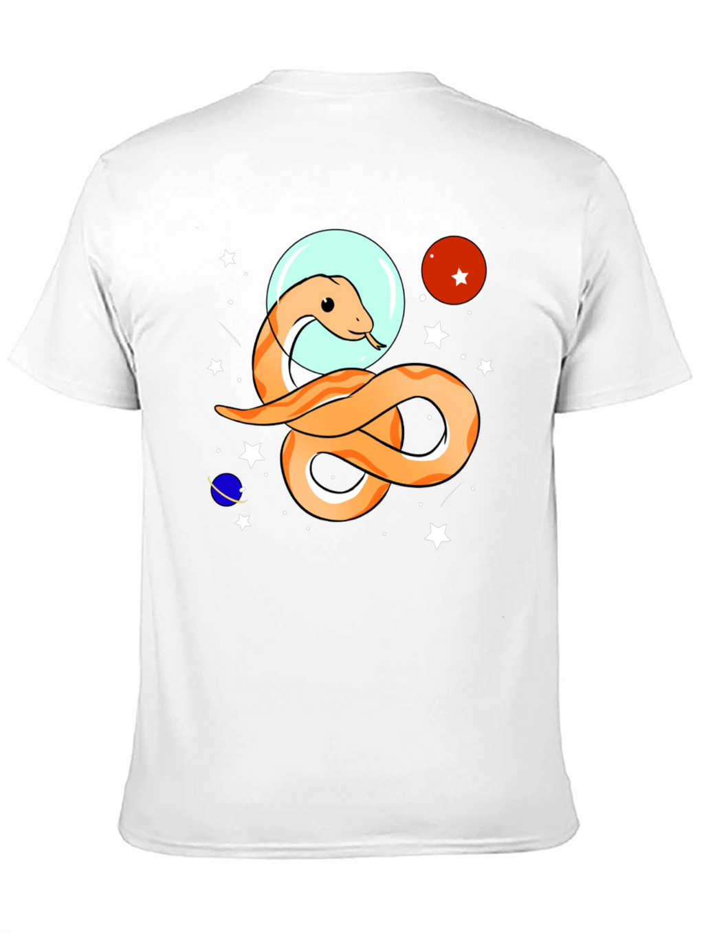 Space Snake Graphic Tee - Funky Universe Design
