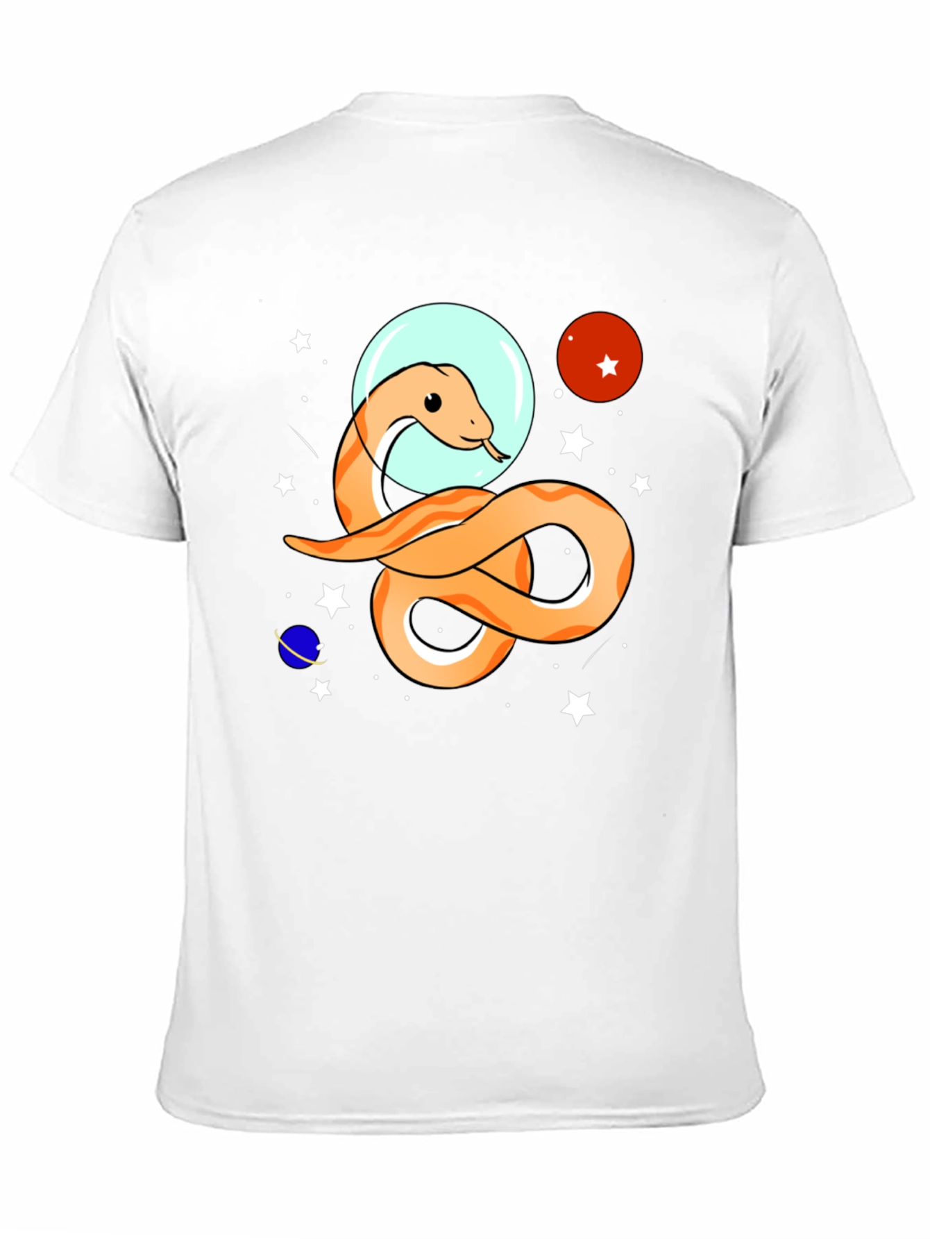 Space Snake Graphic Tee - Funky Universe Design