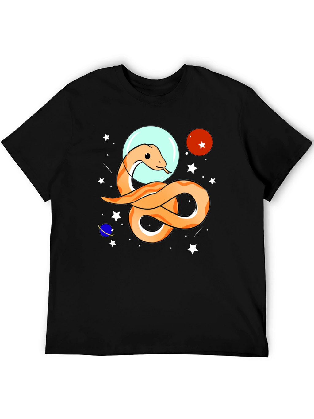Space Snake Graphic Tee - Funky Universe Design