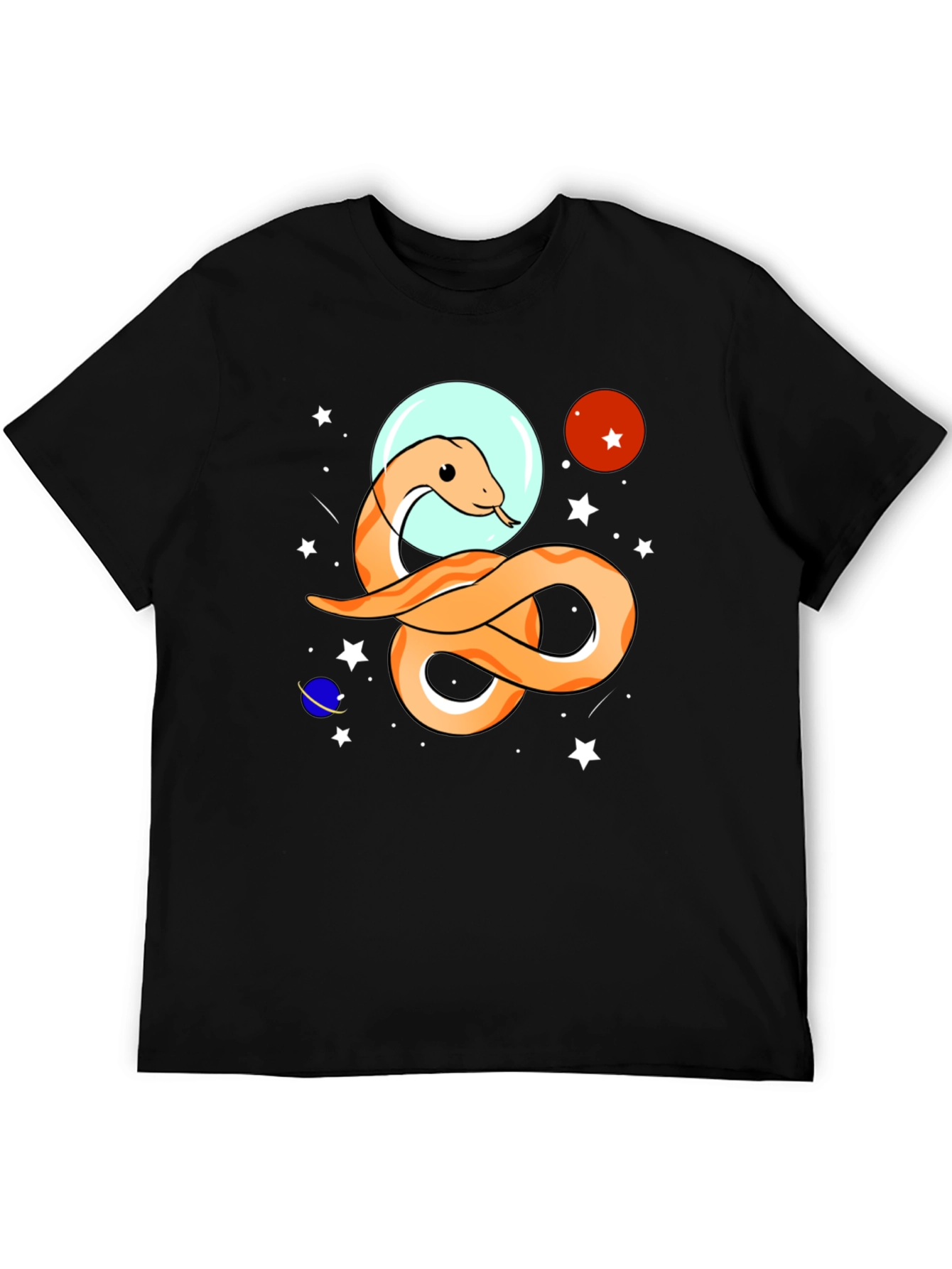 Space Snake Graphic Tee - Funky Universe Design