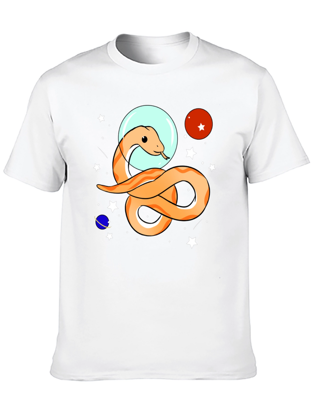 Space Snake Graphic Tee - Funky Universe Design