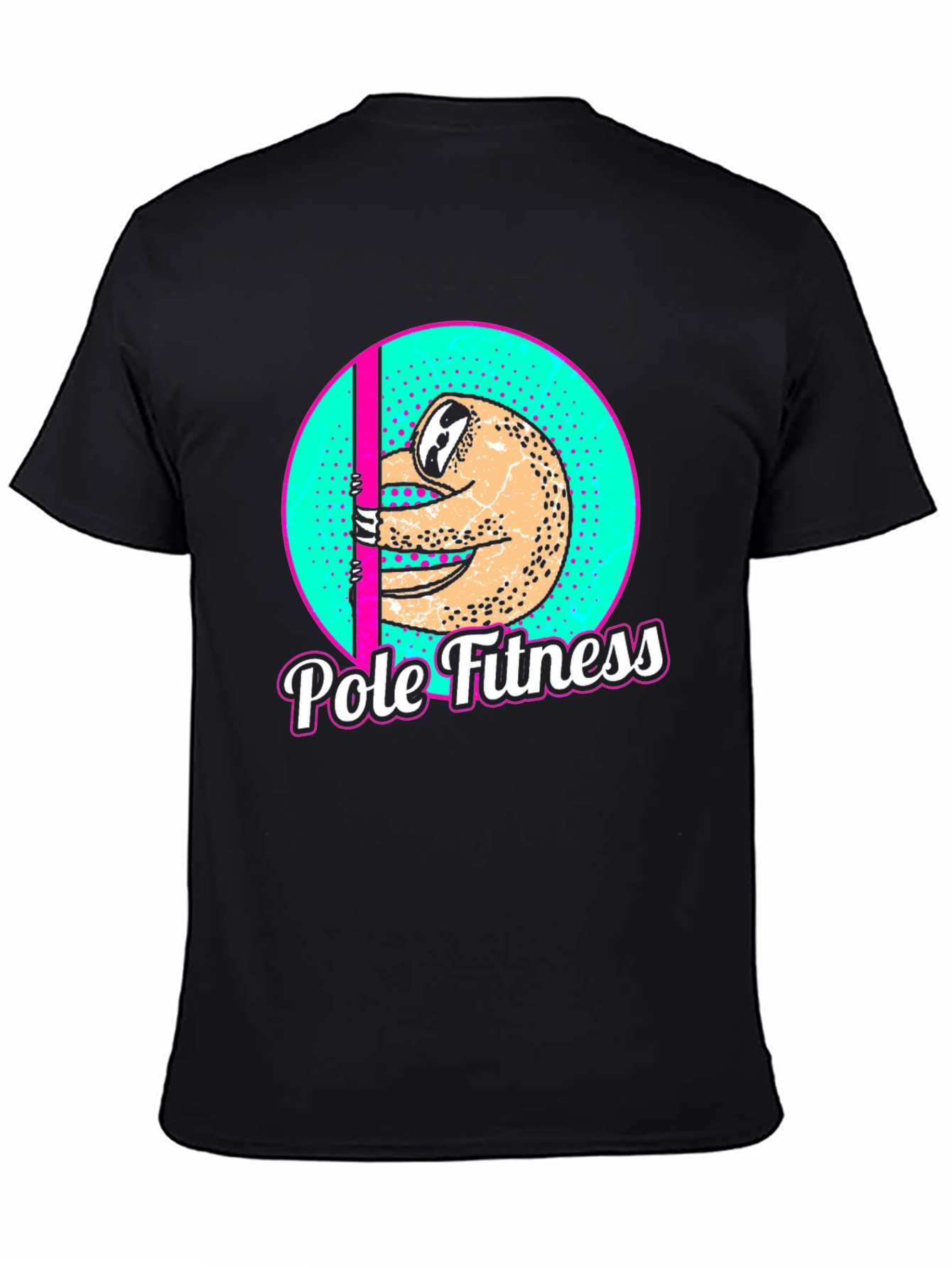 Sloth Pole Fitness Graphic T-Shirt - Black