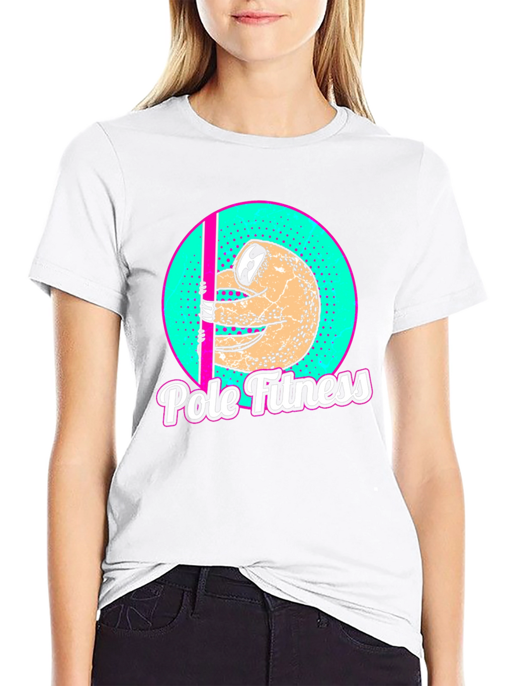 Sloth Pole Fitness Graphic T-Shirt - Black