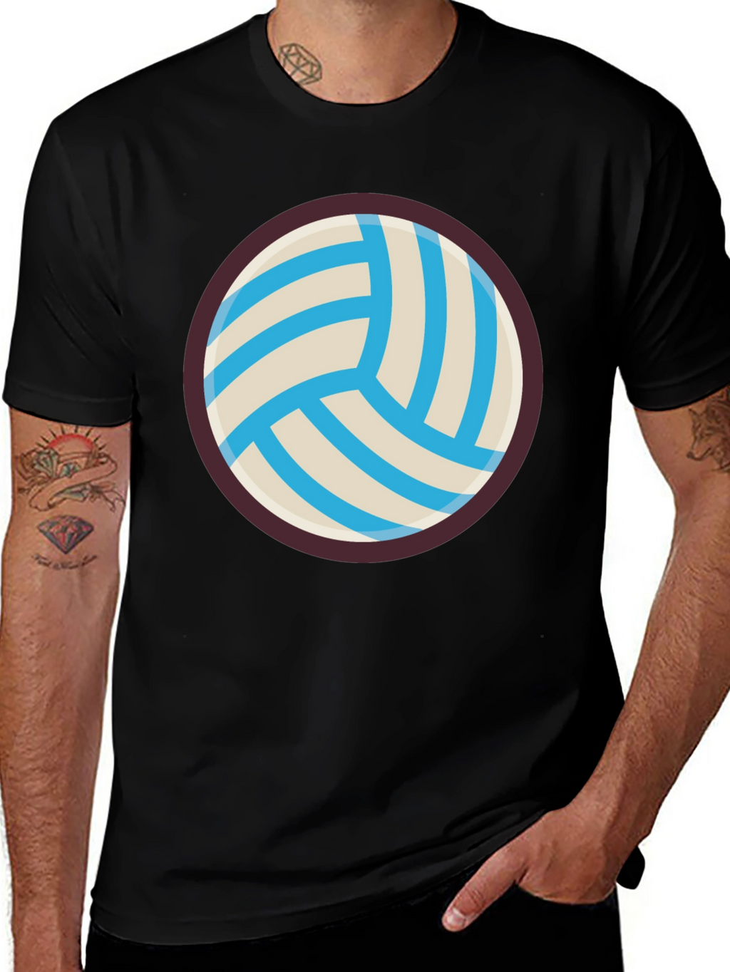 Volleyball Graphic Tee - Sporty Casual Style