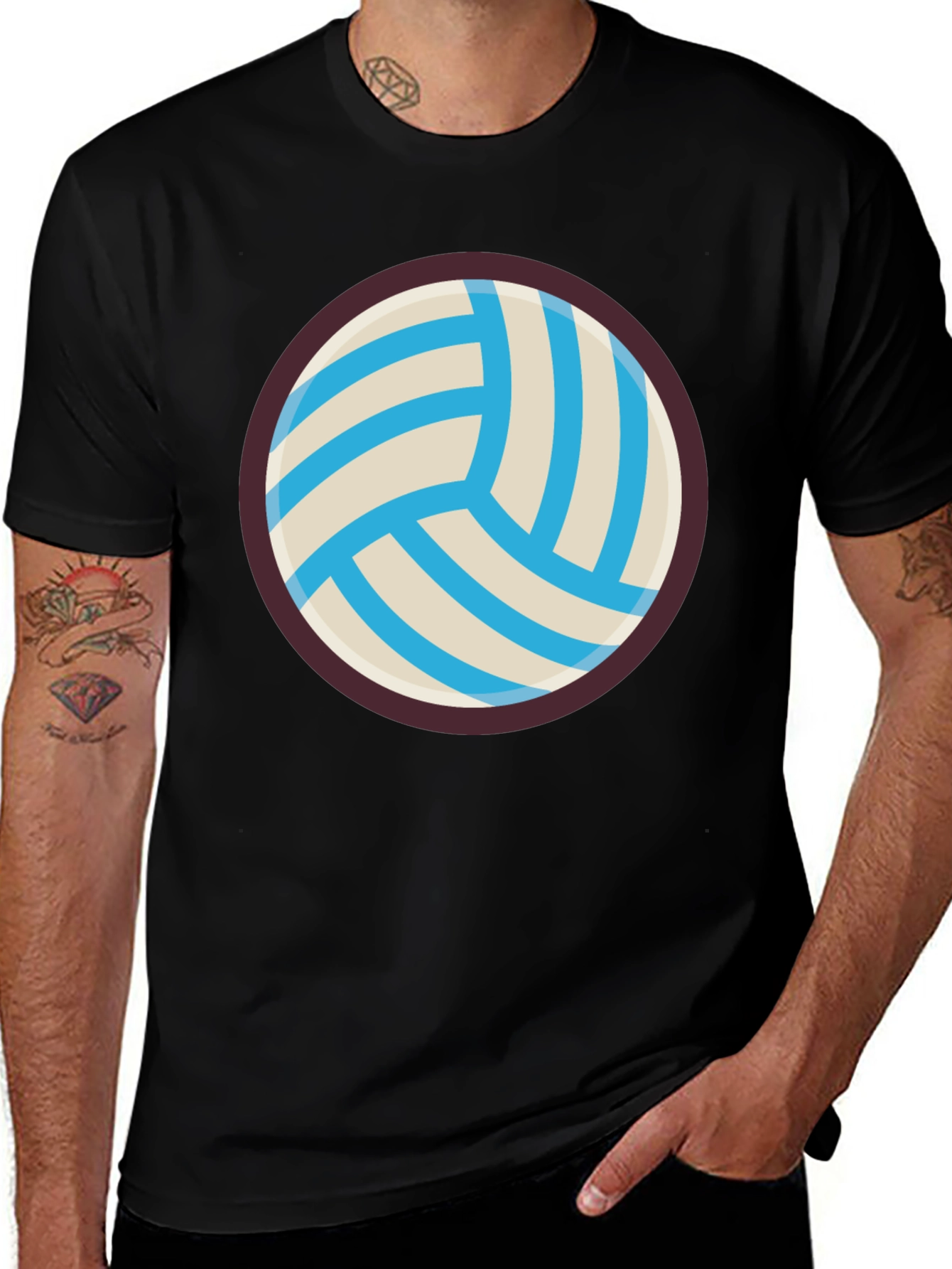 Volleyball Graphic Tee - Sporty Casual Style