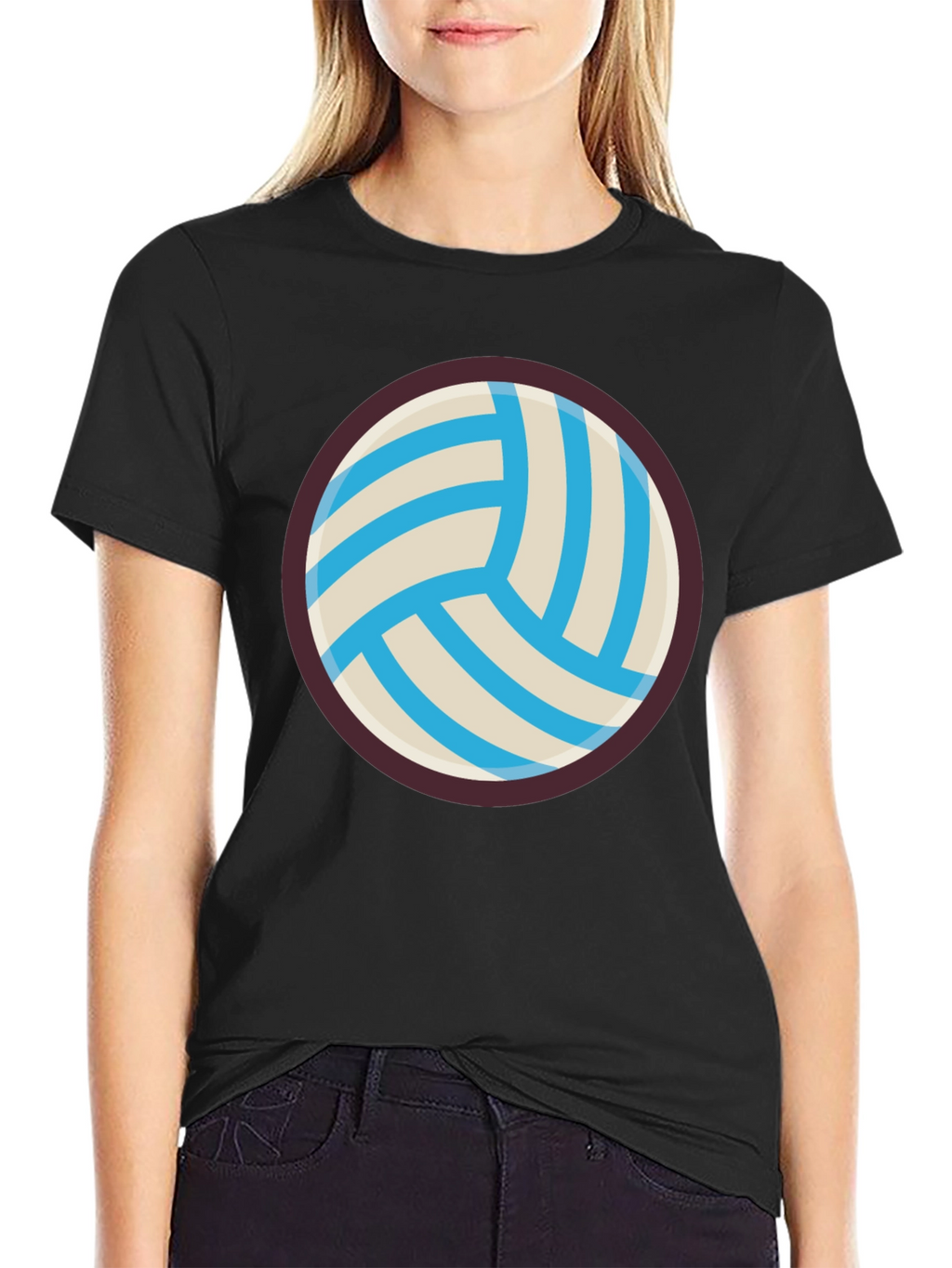 Volleyball Graphic Tee - Sporty Casual Style