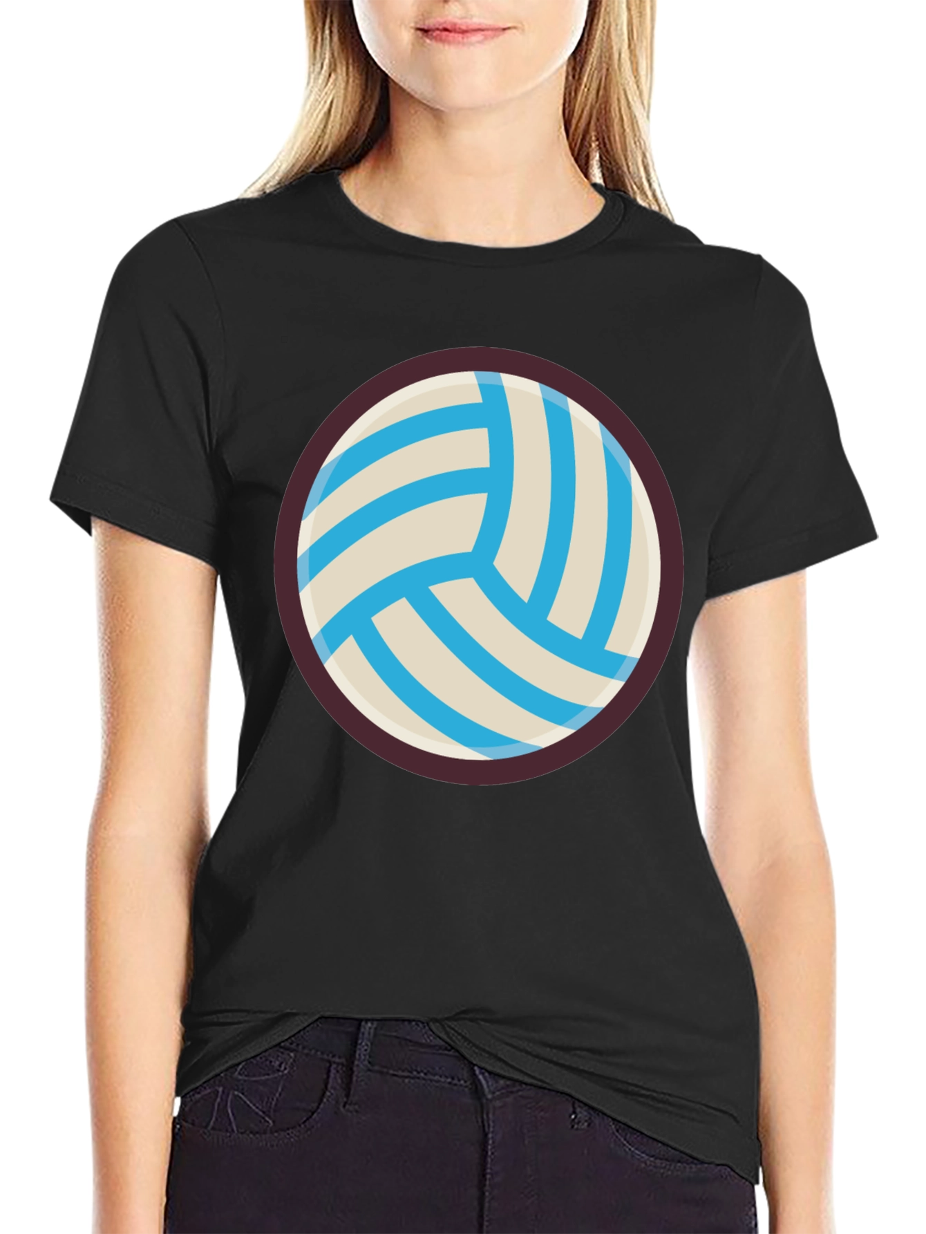 Volleyball Graphic Tee - Sporty Casual Style