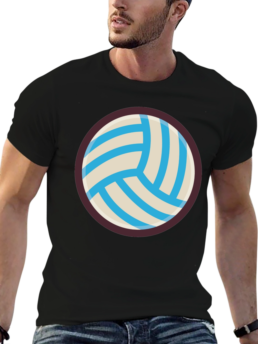 Volleyball Graphic Tee - Sporty Casual Style