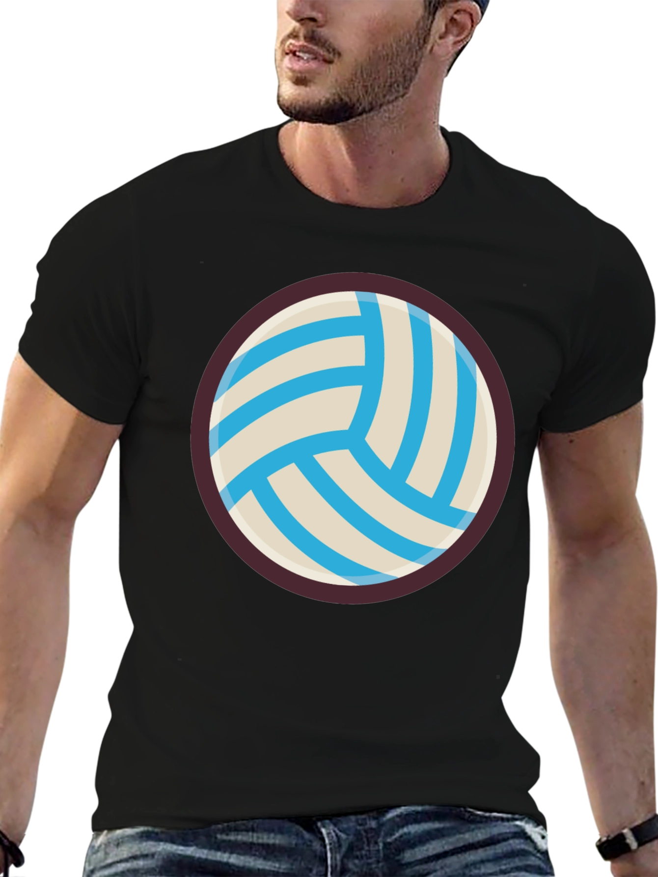 Volleyball Graphic Tee - Sporty Casual Style