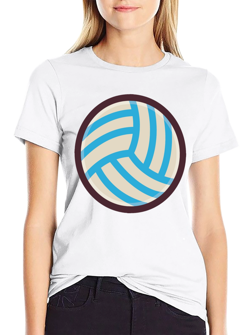 Volleyball Graphic Tee - Sporty Casual Style