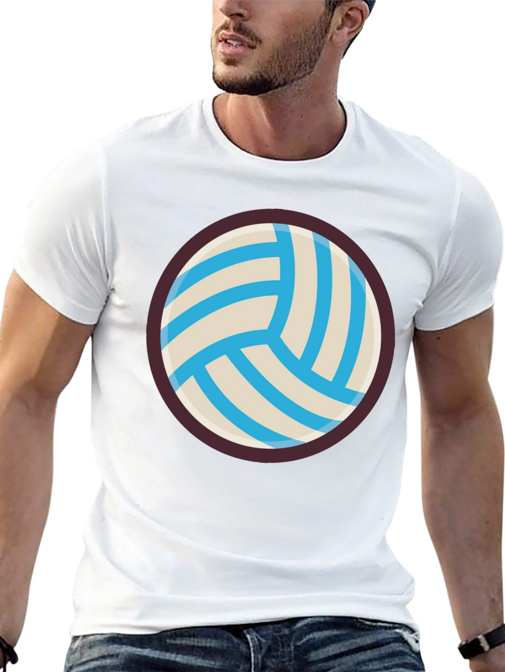 Volleyball Graphic Tee - Sporty Casual Style
