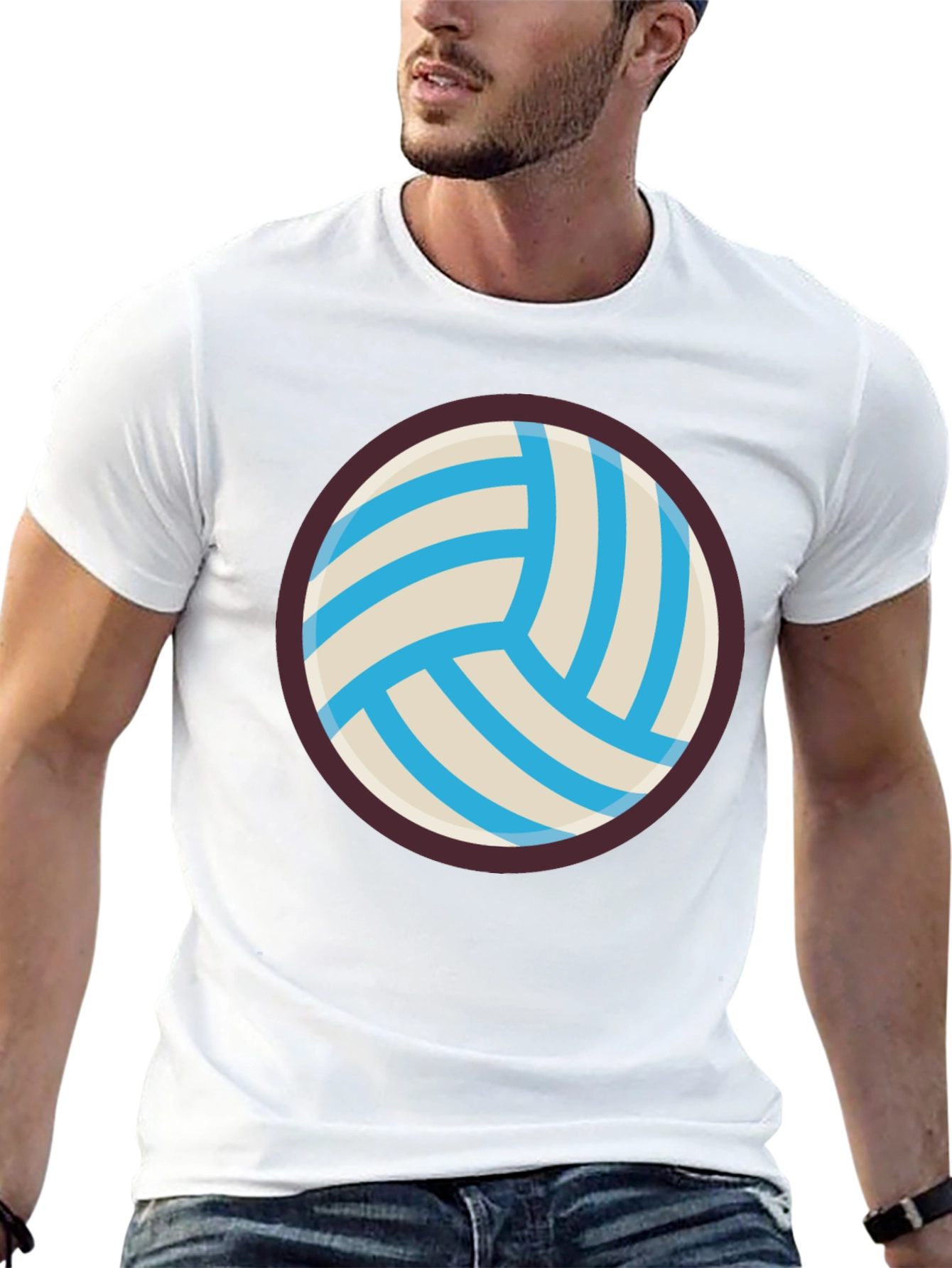 Volleyball Graphic Tee - Sporty Casual Style
