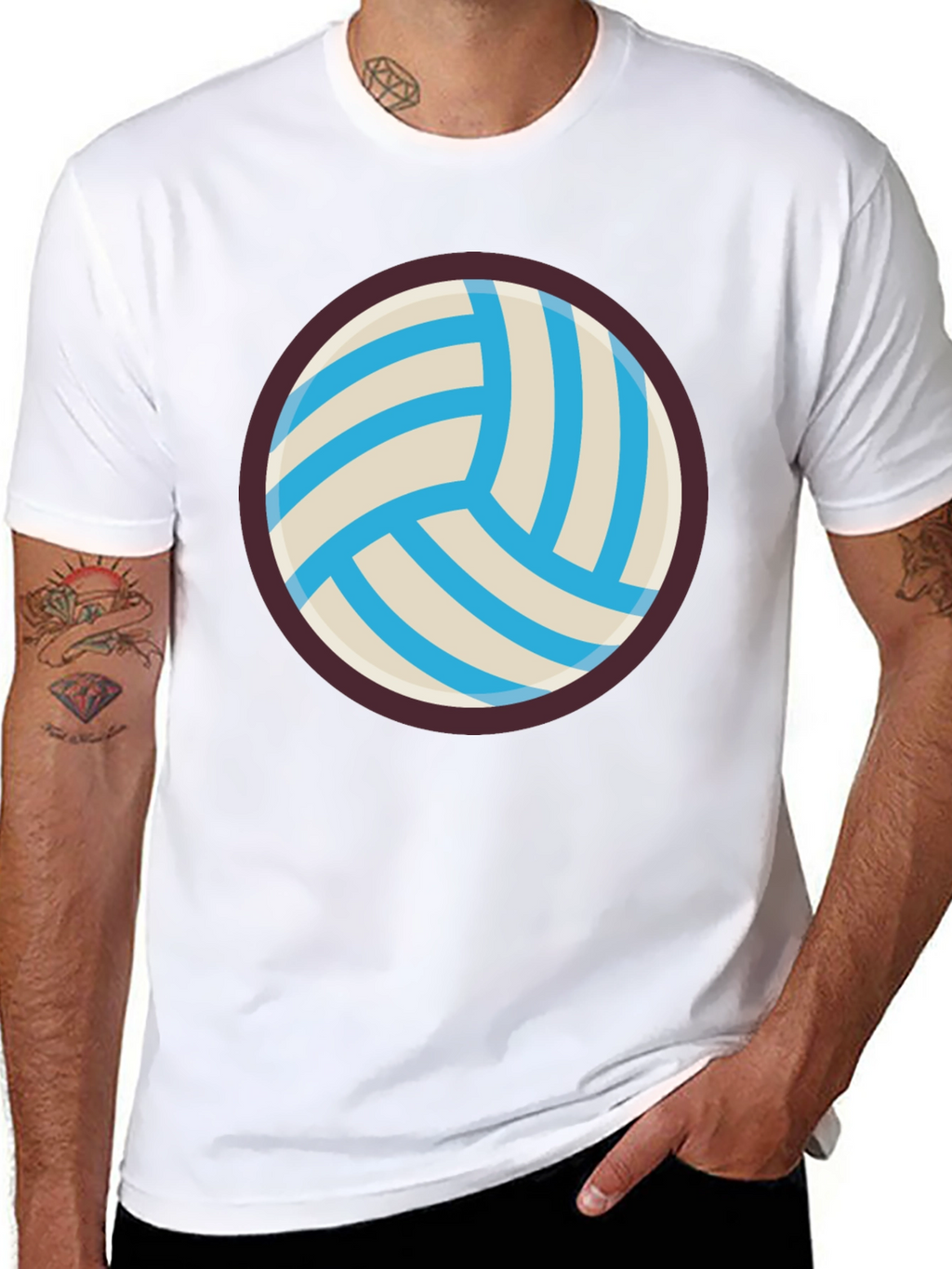 Volleyball Graphic Tee - Sporty Casual Style