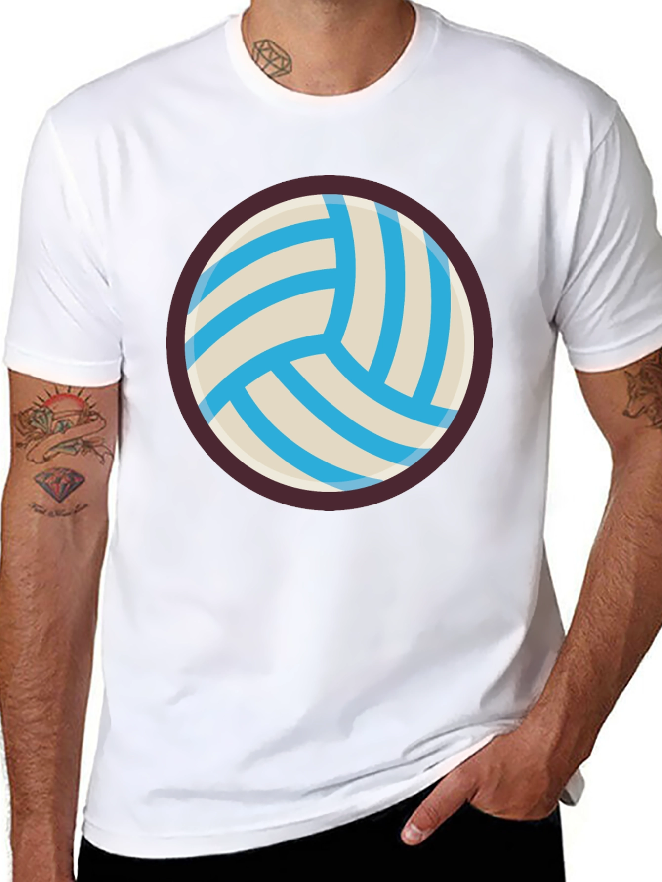 Volleyball Graphic Tee - Sporty Casual Style