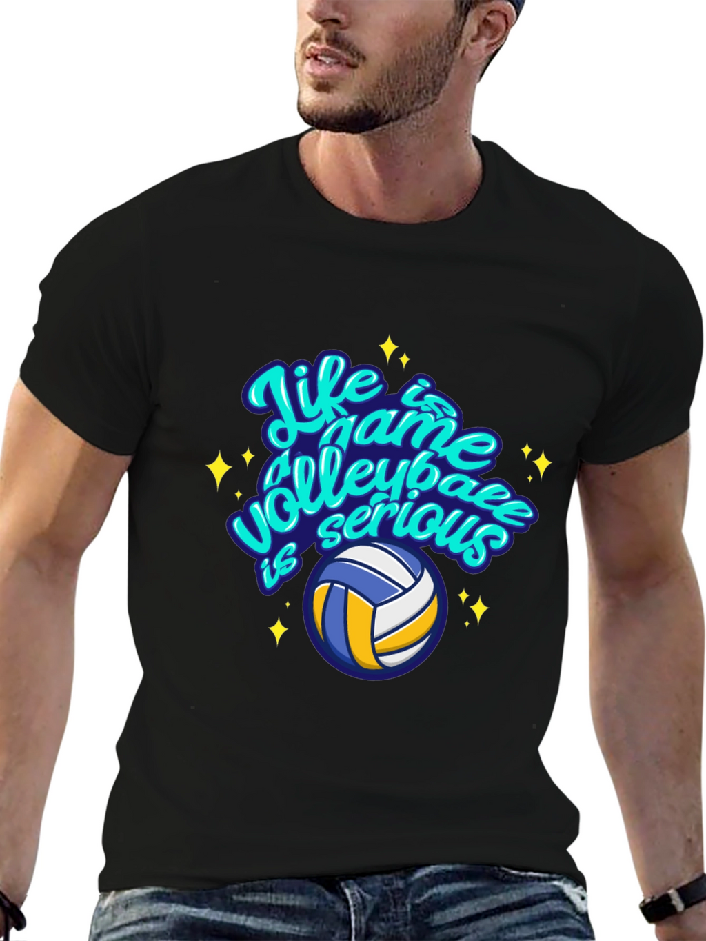 Volleyball Life Game Graphic Tee - Casual Comfort