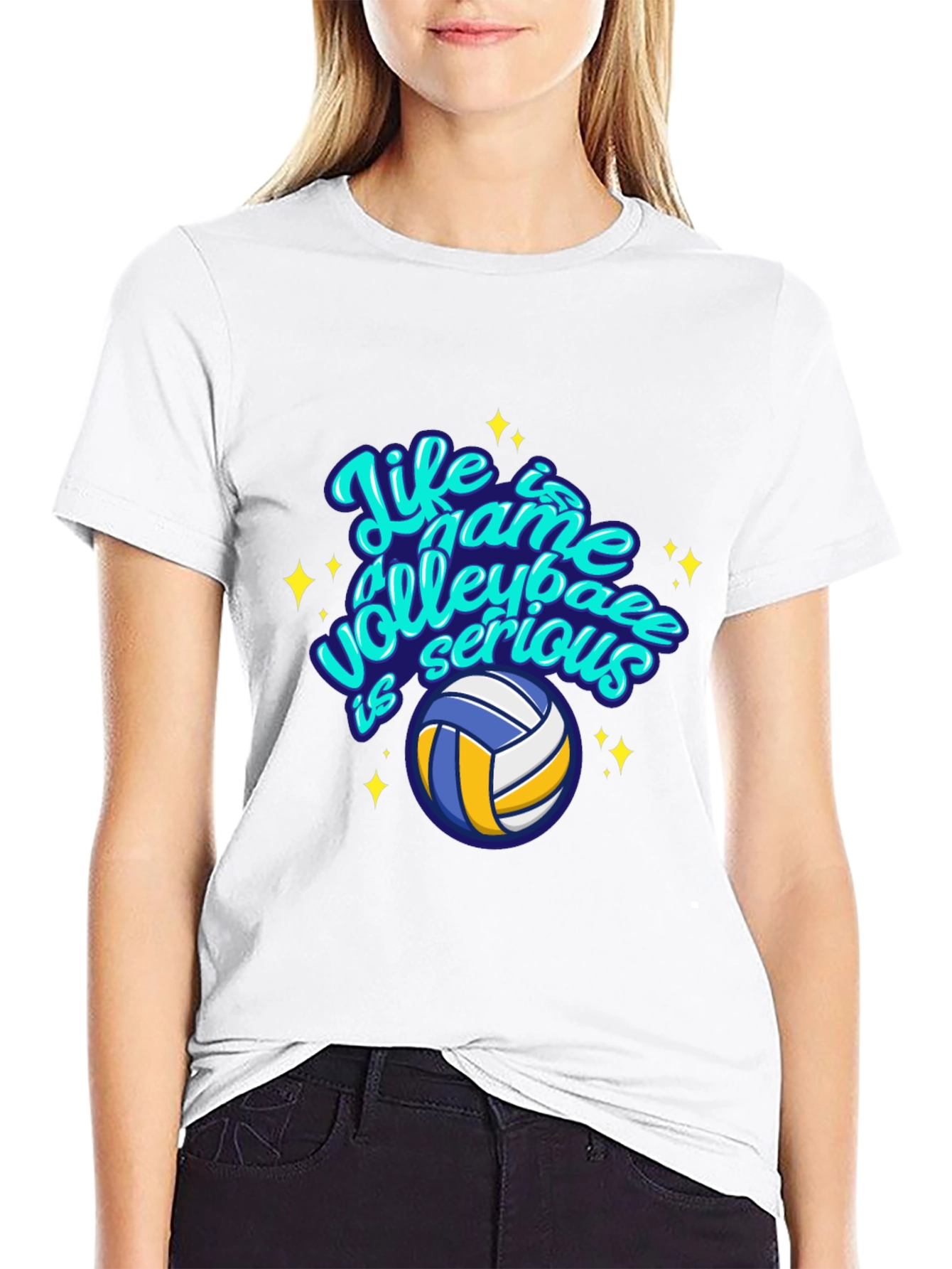 Volleyball Life Game Graphic Tee - Casual Comfort