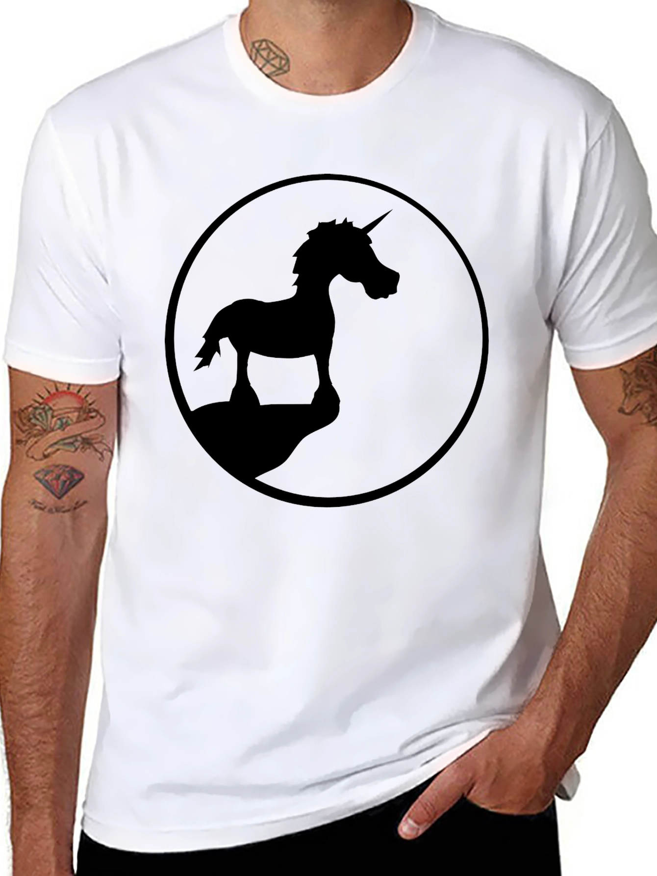 Unicorn Silhouette Graphic T-Shirt