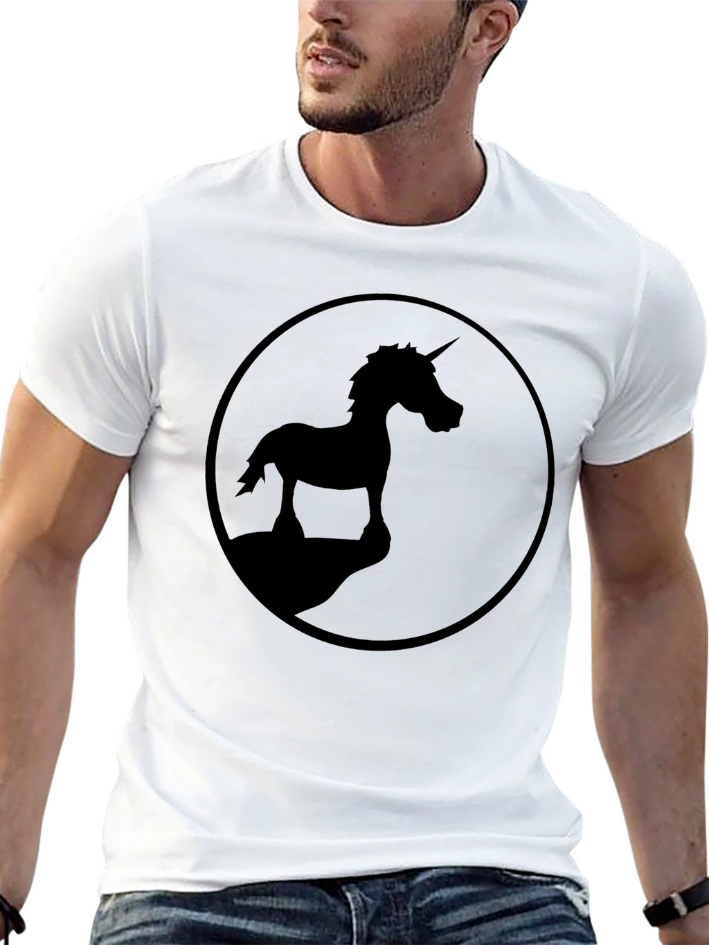 Unicorn Silhouette Graphic T-Shirt