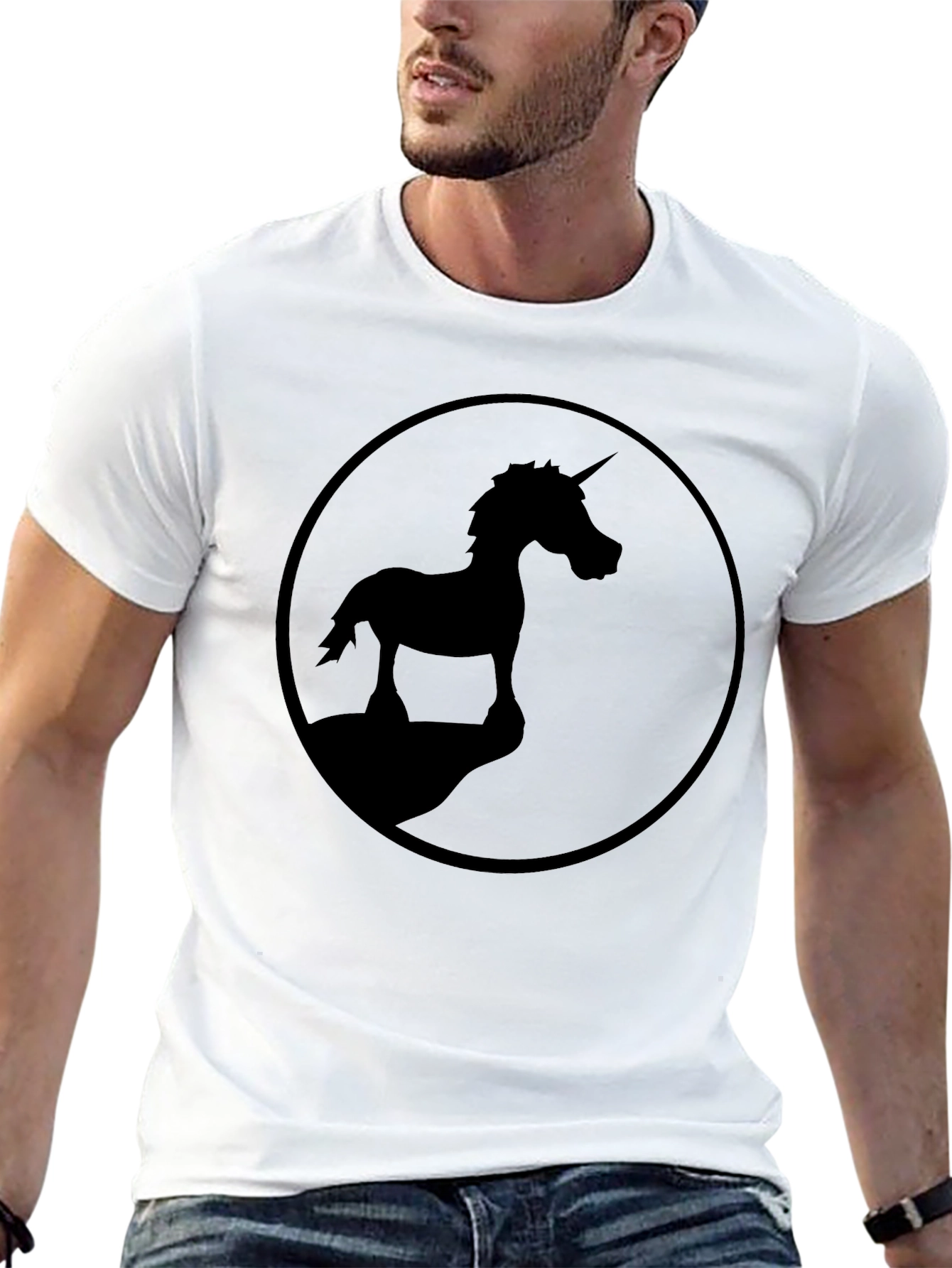 Unicorn Silhouette Graphic T-Shirt
