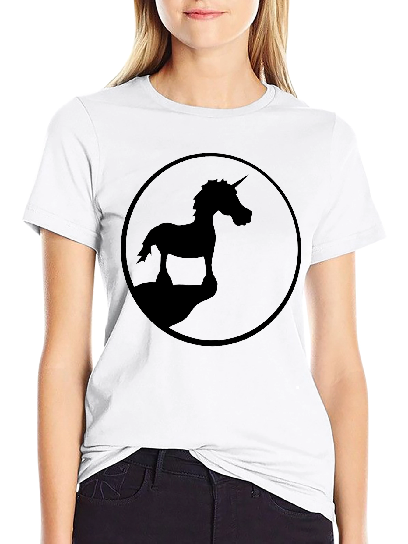 Unicorn Silhouette Graphic T-Shirt
