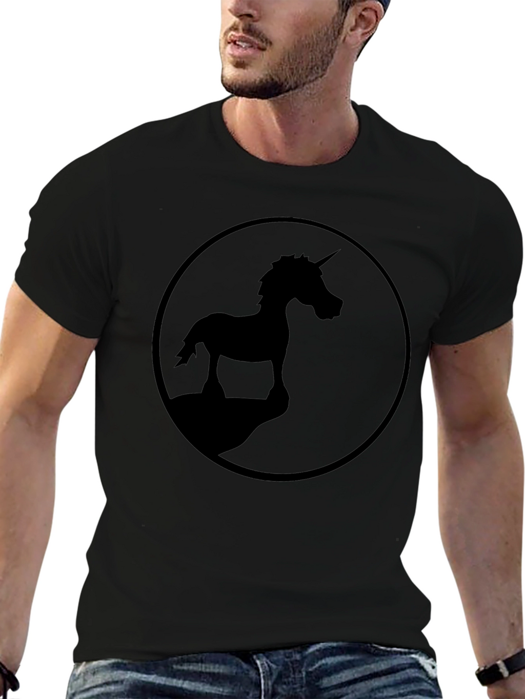 Unicorn Silhouette Graphic T-Shirt