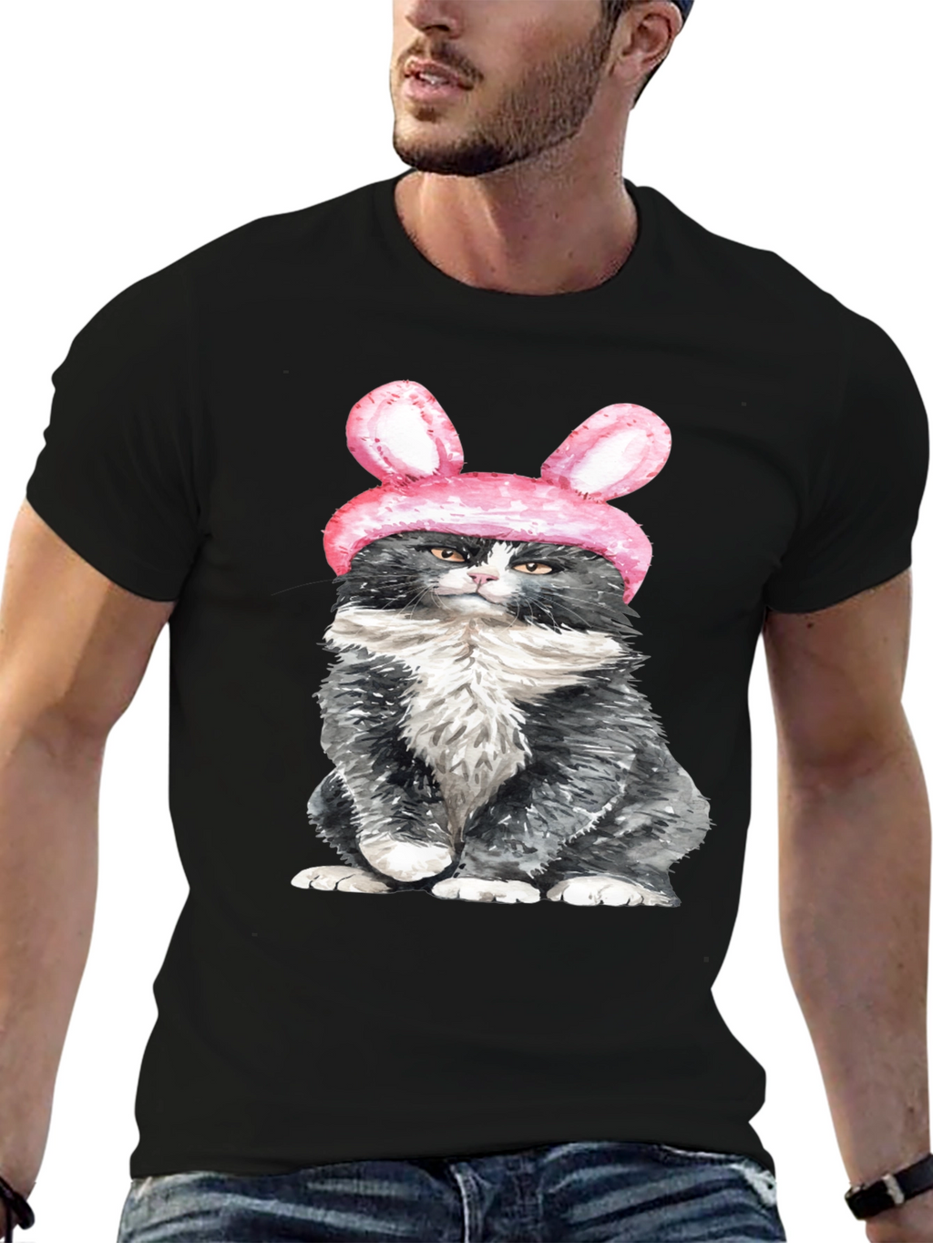 Cute Cat Bunny Ears T-Shirt
