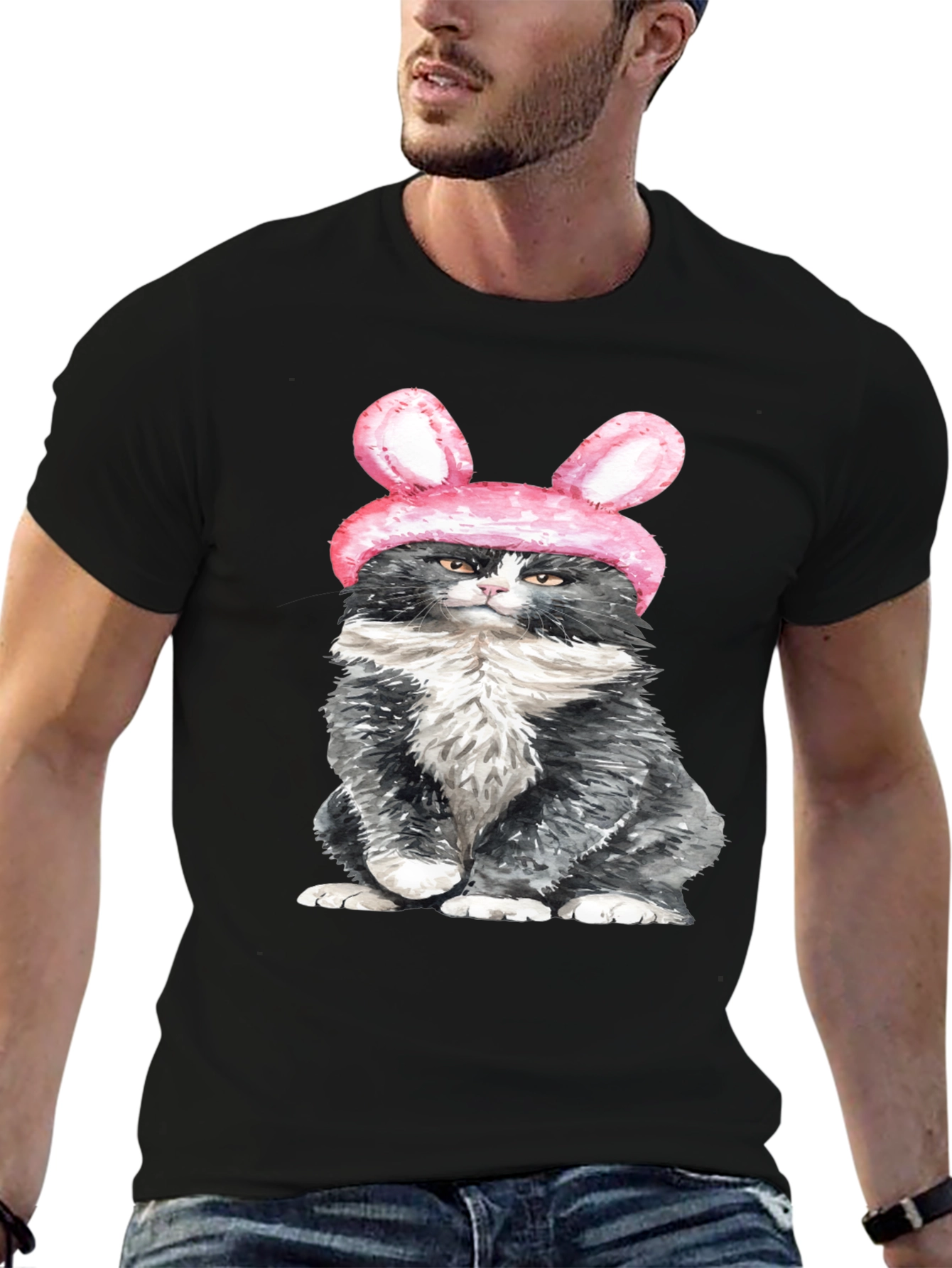 Cute Cat Bunny Ears T-Shirt