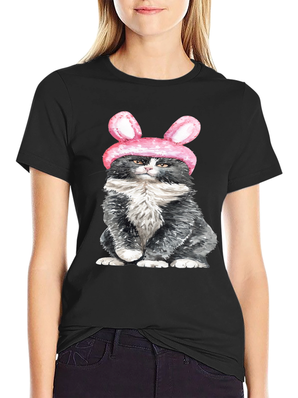 Cute Cat Bunny Ears T-Shirt