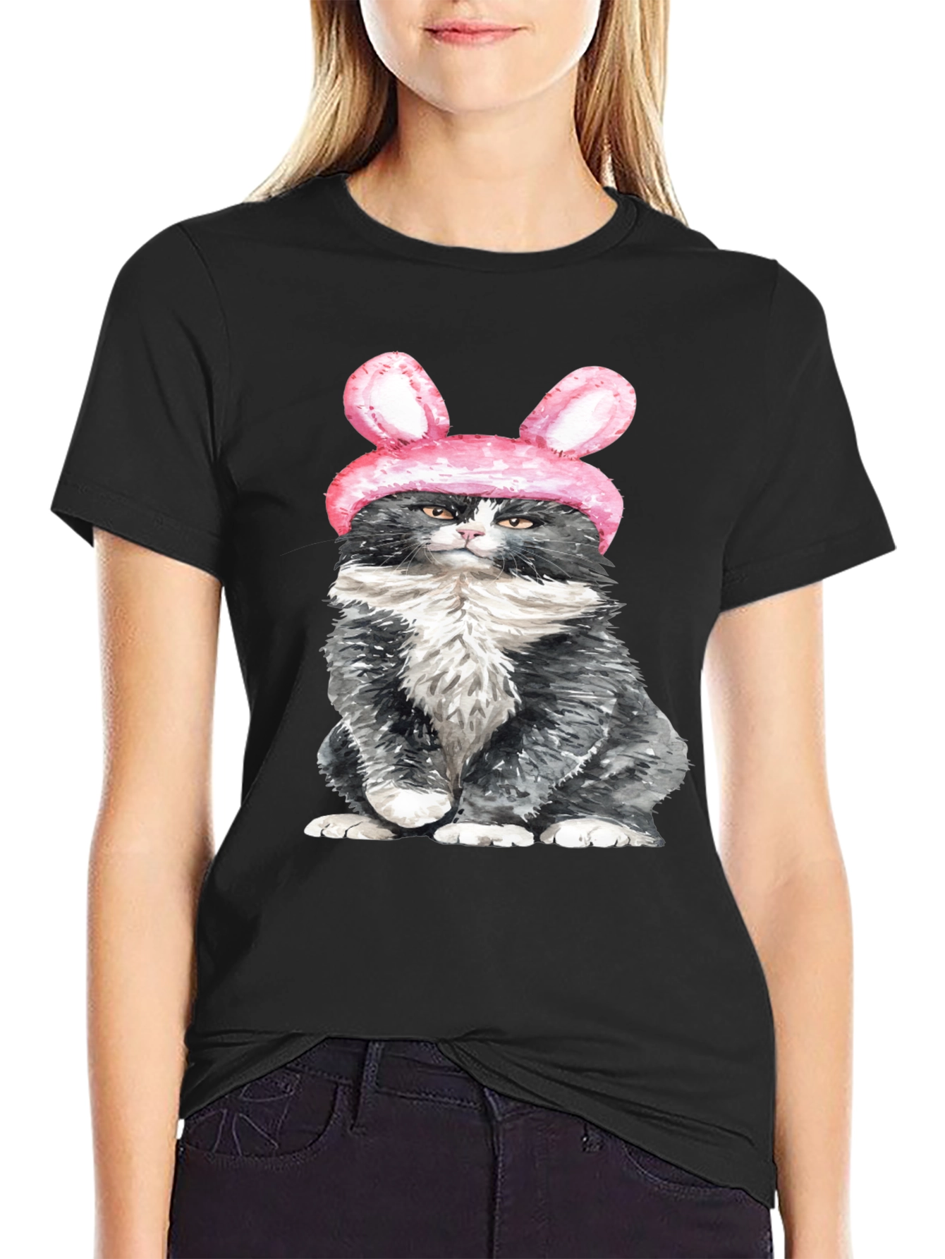 Cute Cat Bunny Ears T-Shirt