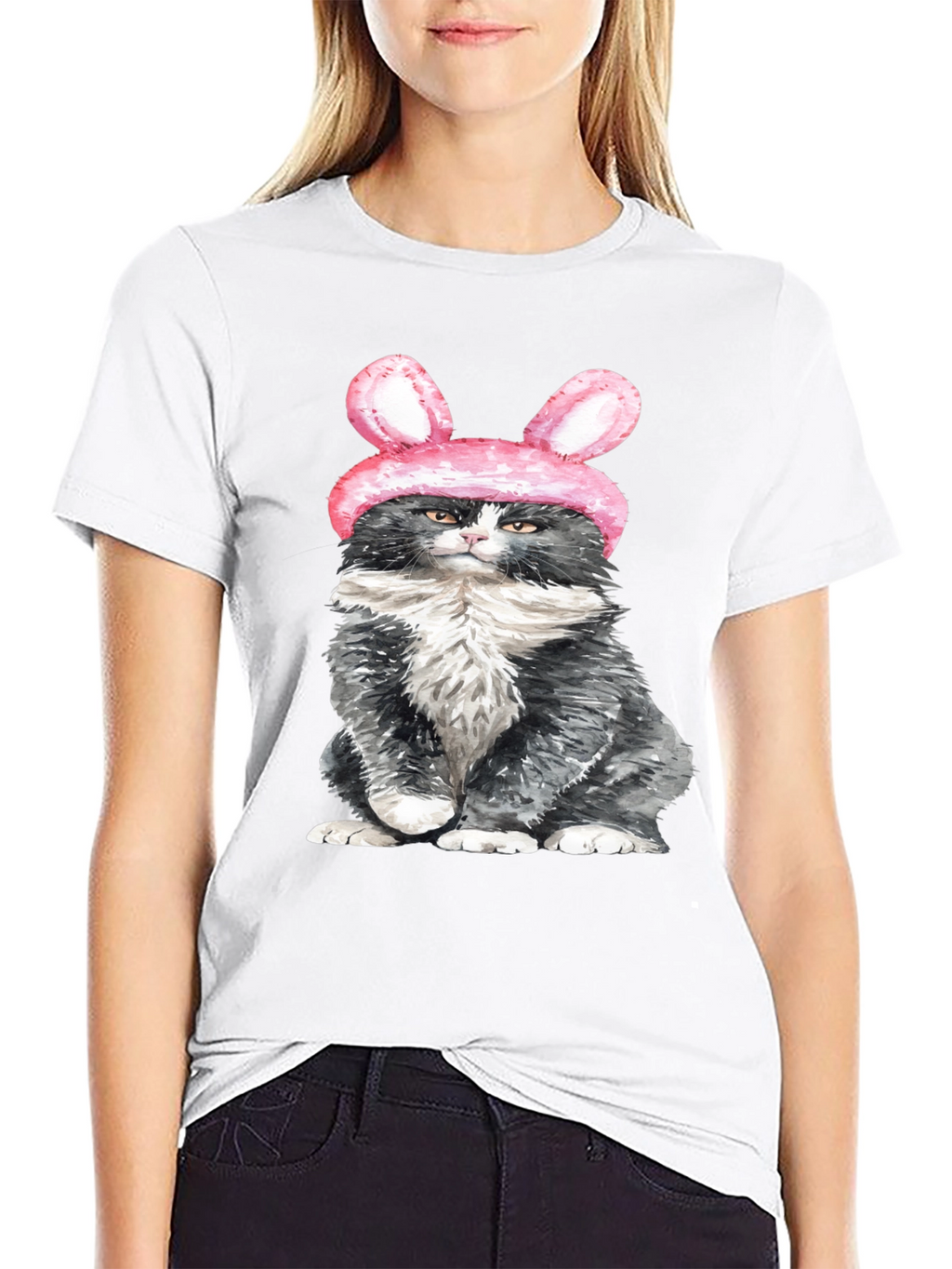 Cute Cat Bunny Ears T-Shirt