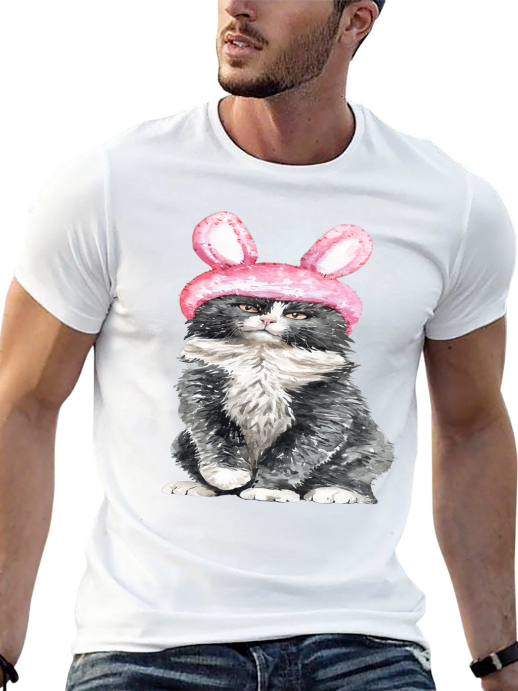 Cute Cat Bunny Ears T-Shirt