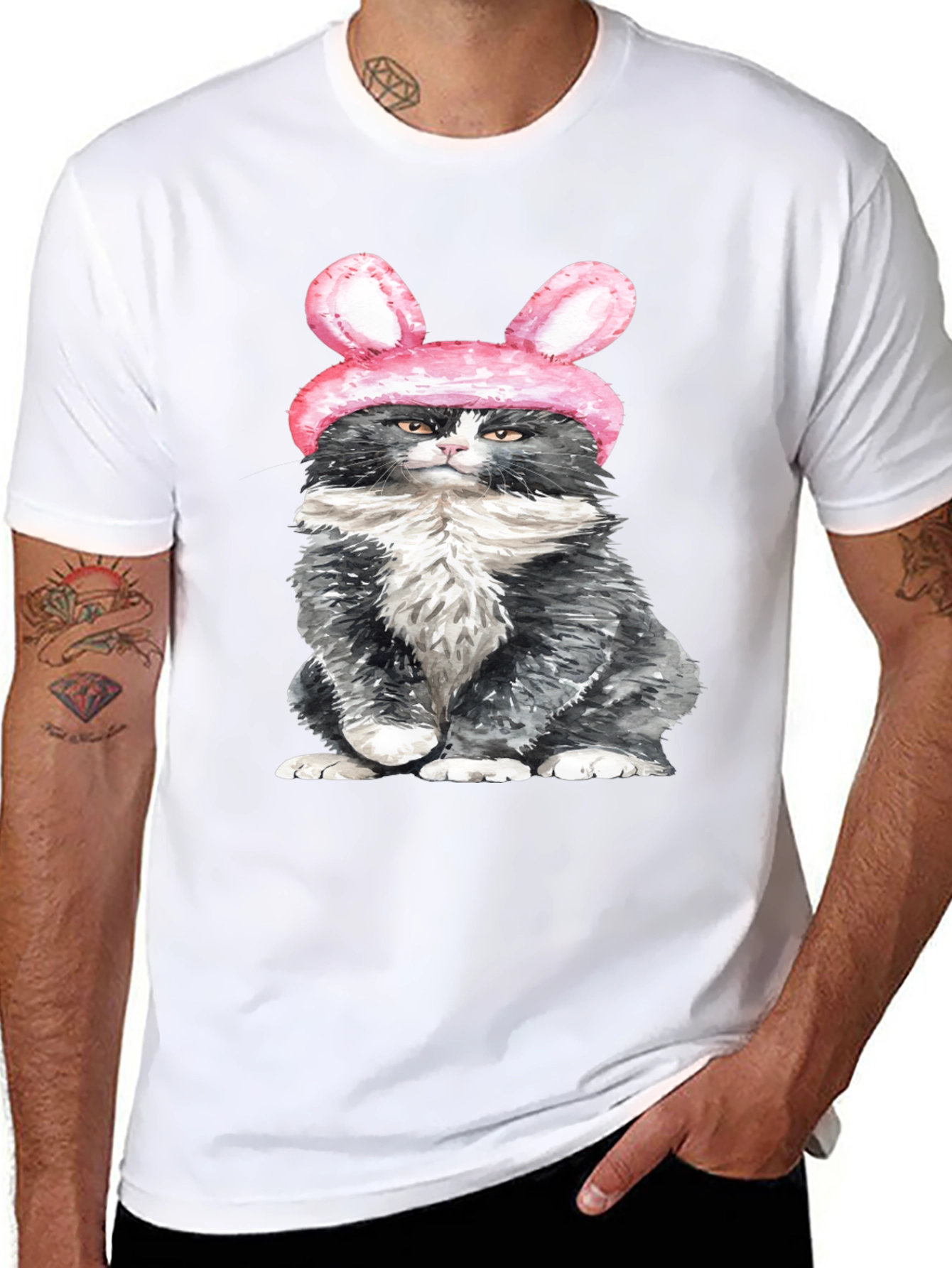 Cute Cat Bunny Ears T-Shirt