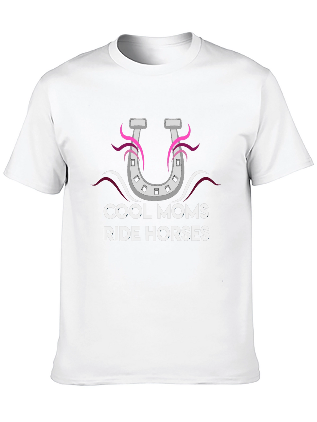 Cool Moms Ride Horses Black Graphic Tee