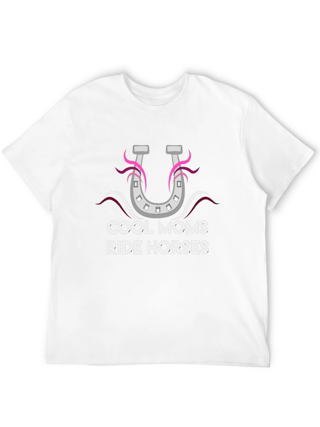 Cool Moms Ride Horses Black Graphic Tee