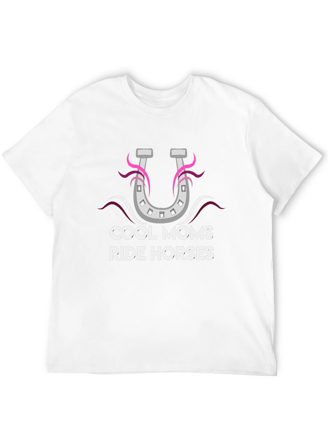 Cool Moms Ride Horses Black Graphic Tee