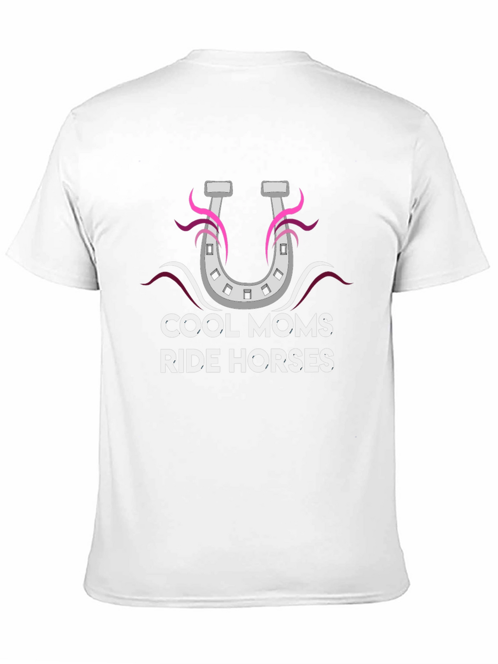 Cool Moms Ride Horses Black Graphic Tee