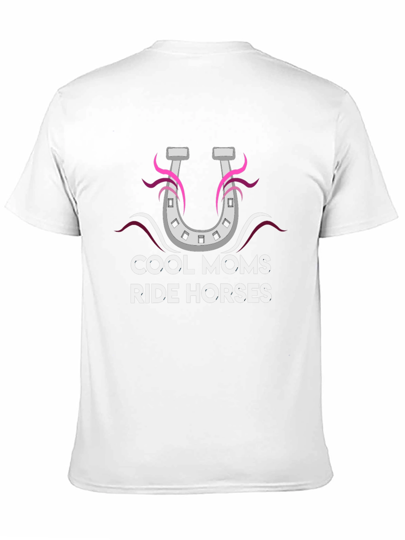 Cool Moms Ride Horses Black Graphic Tee