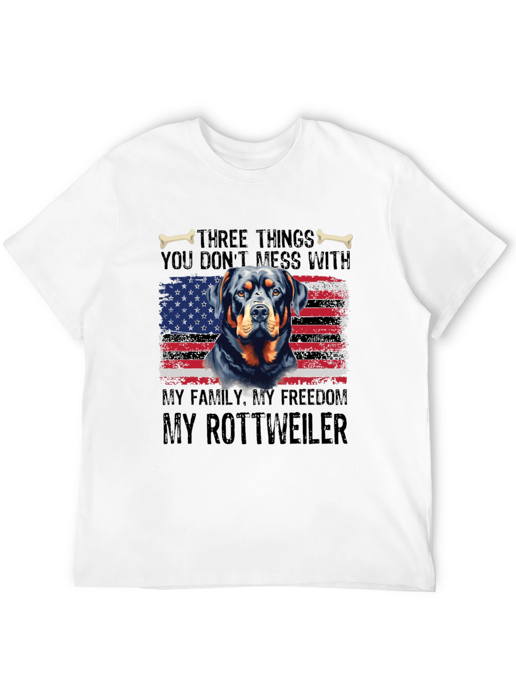 Rottweiler American Flag T-Shirt