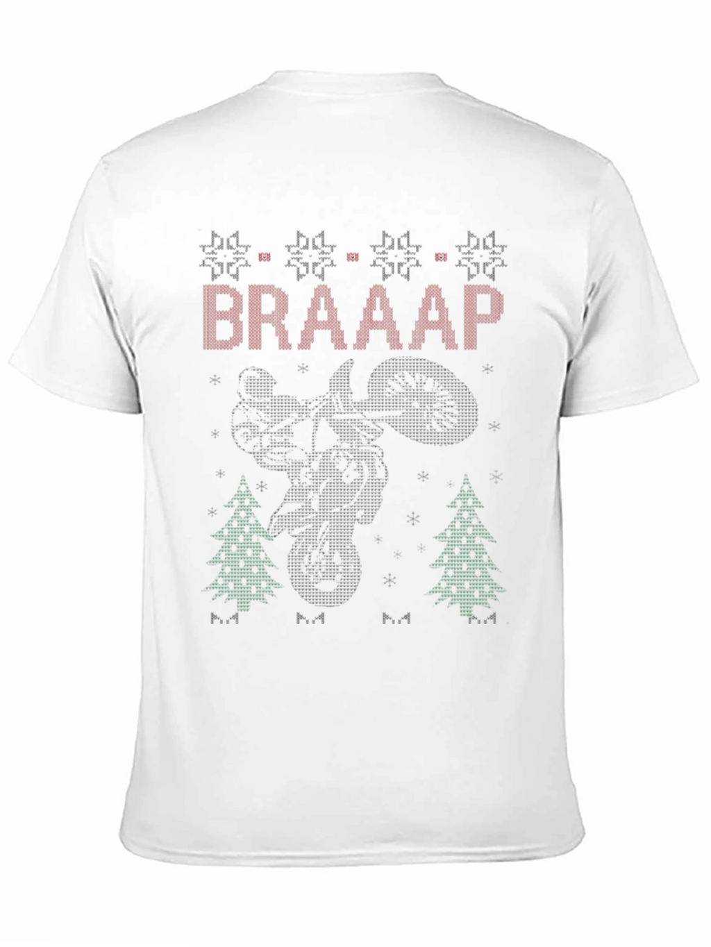 BRAAAP Motocross Ugly Christmas Sweater Style T-Shirt