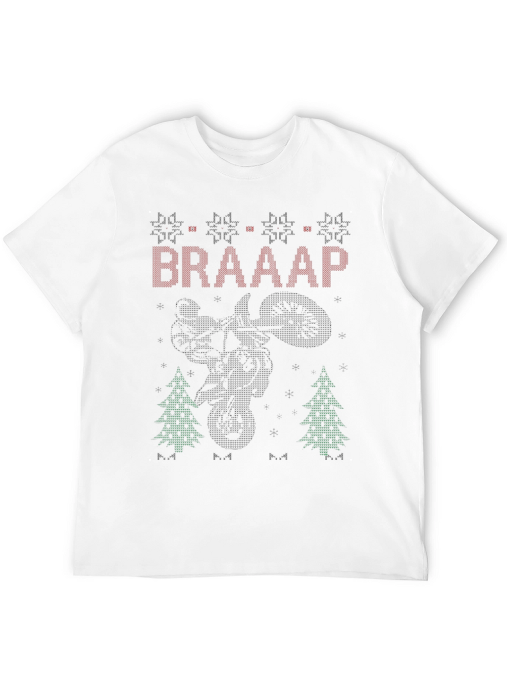 BRAAAP Motocross Ugly Christmas Sweater Style T-Shirt