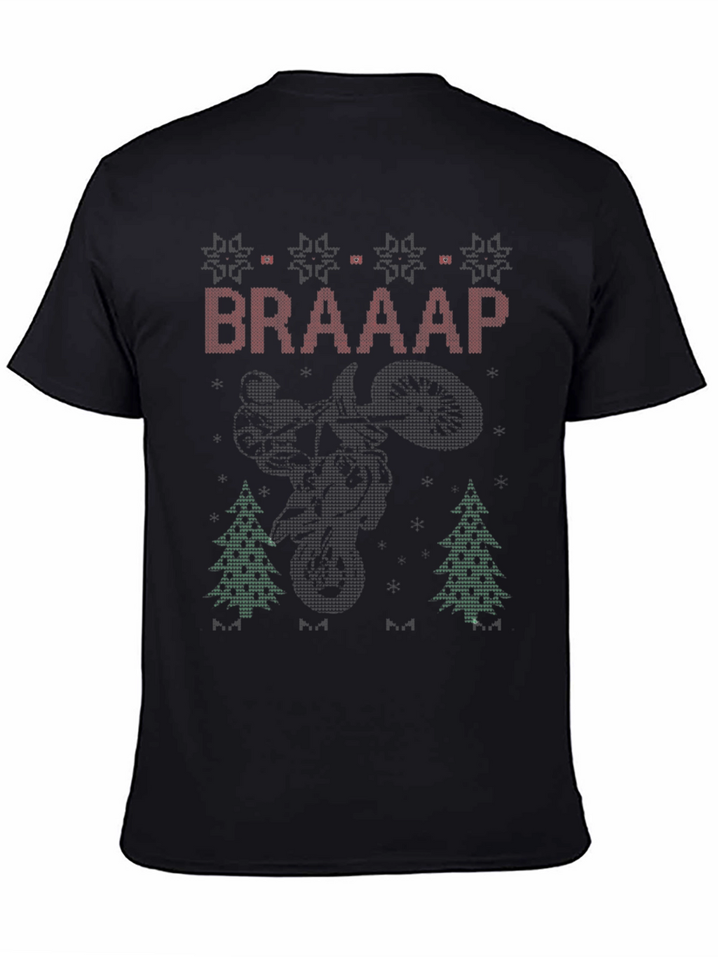 BRAAAP Motocross Ugly Christmas Sweater Style T-Shirt