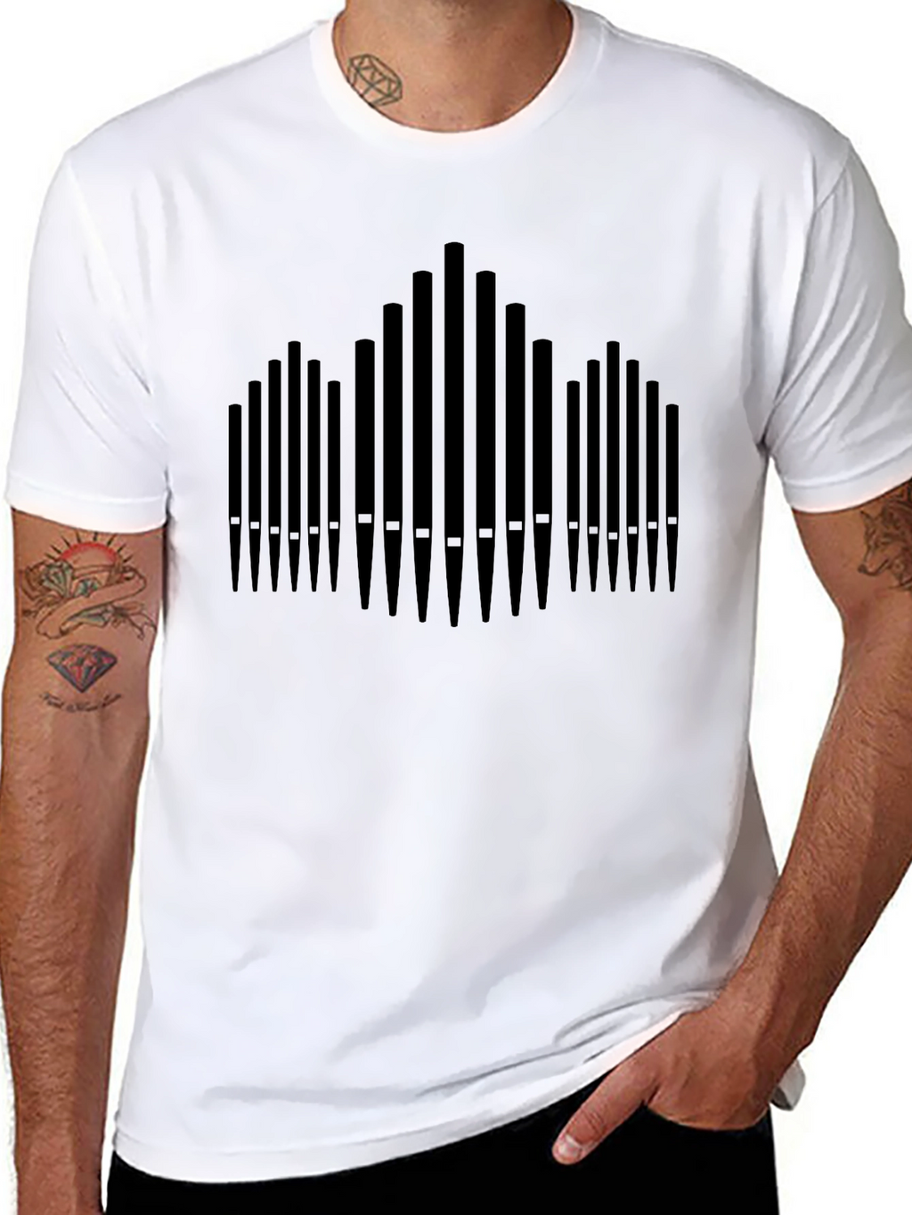 Organ Pipe T-Shirt: Musical Instrument Tee