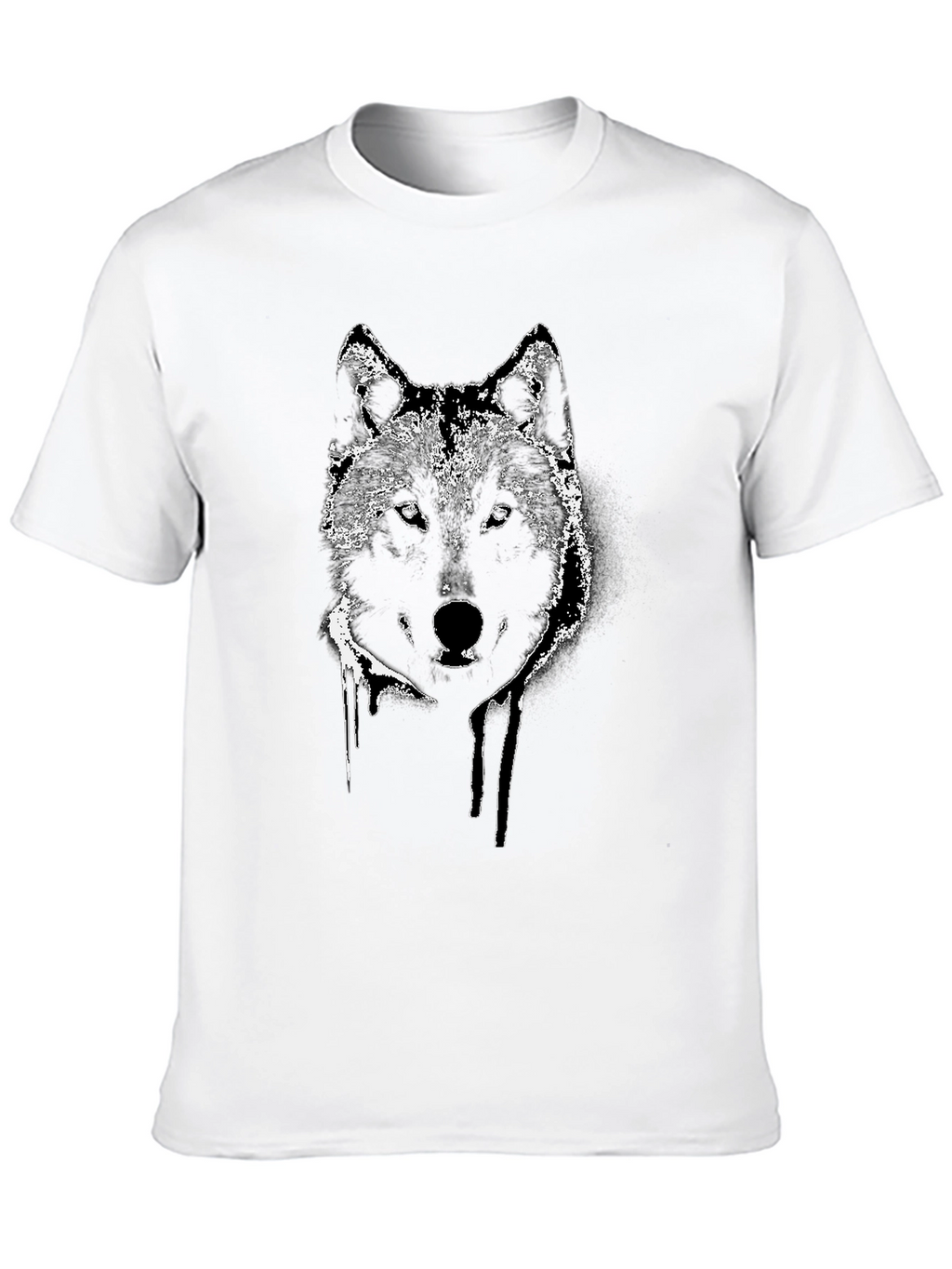 Wolf Graphic Tee - Black Cotton Blend
