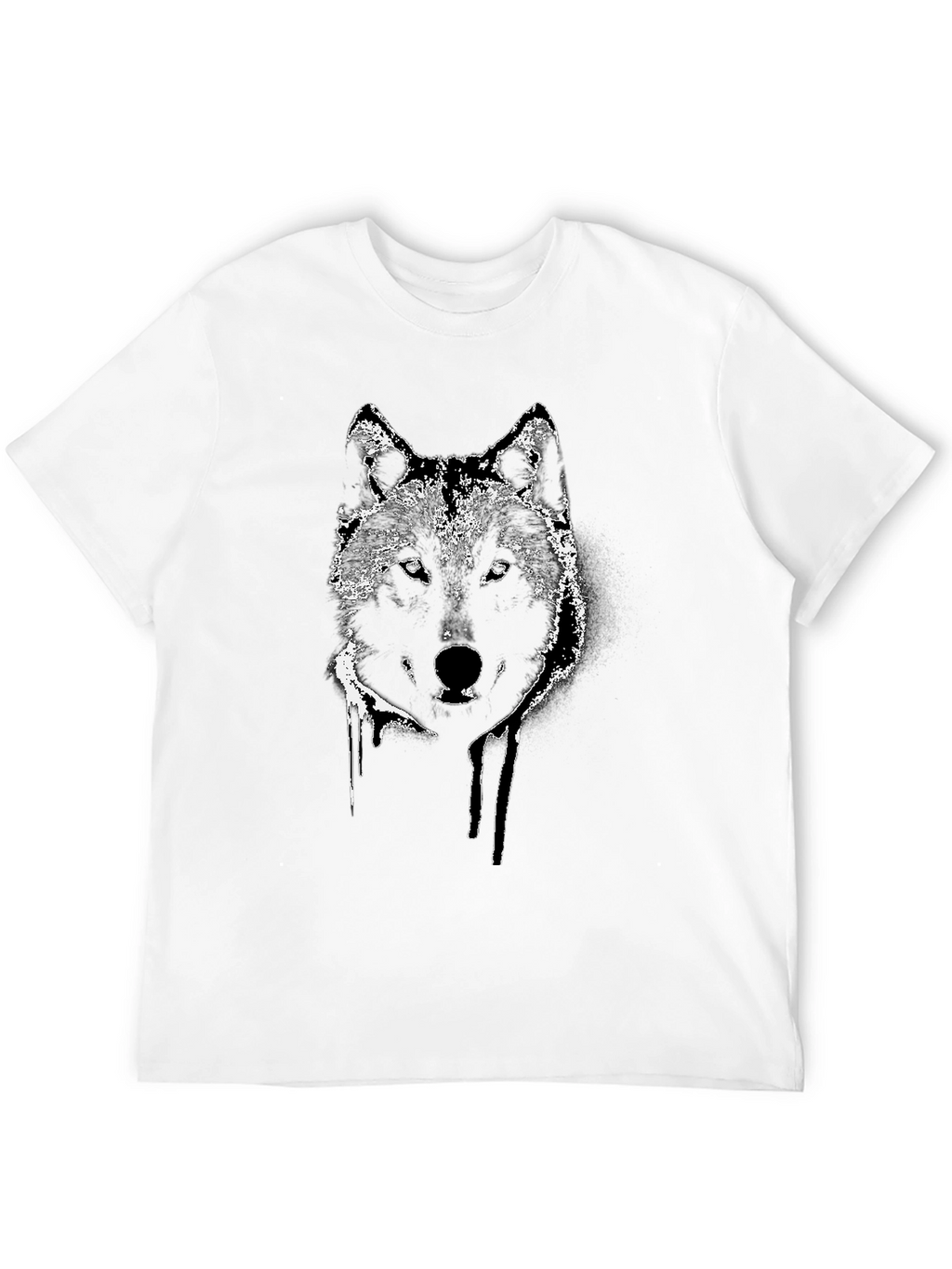 Wolf Graphic Tee - Black Cotton Blend