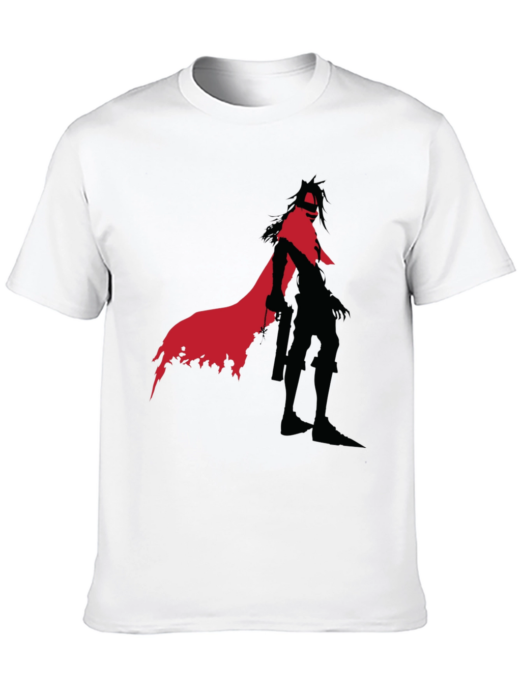 Edgy Anime Character Graphic Tee - Black